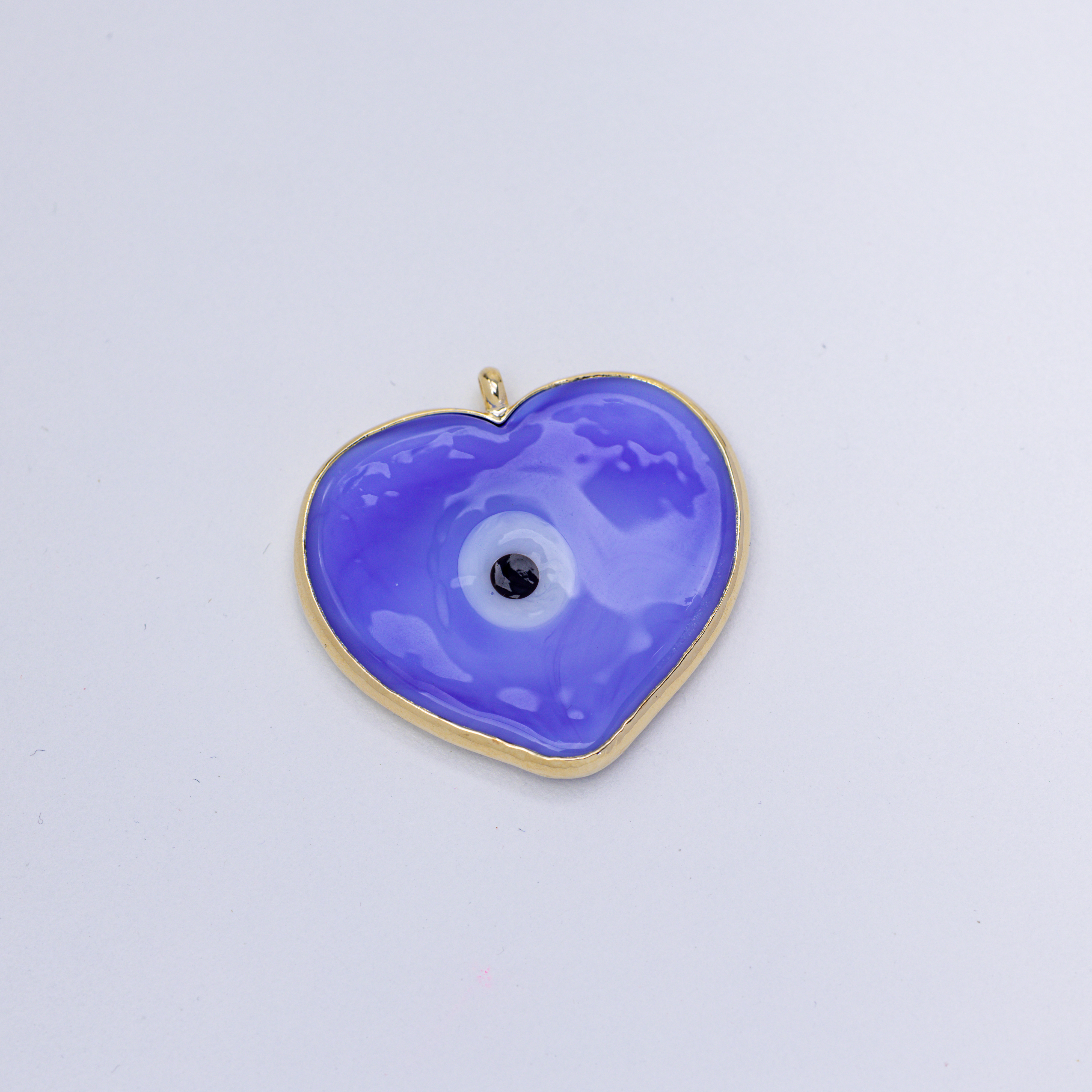 19971 Corazon con Ojo Bizel Lila Claro 40mm