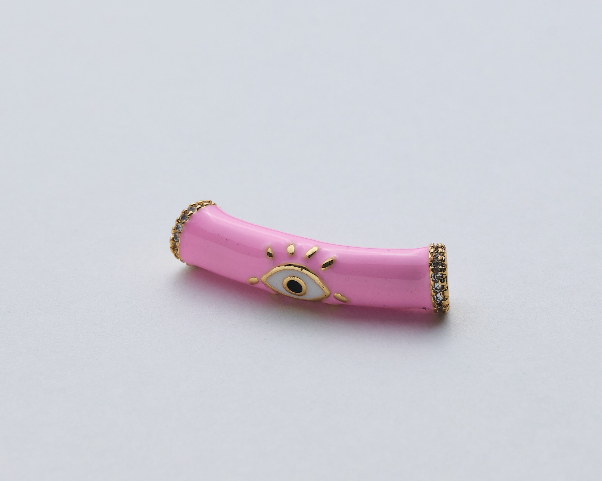 15981 Pink Eye Bar Spacer Bead