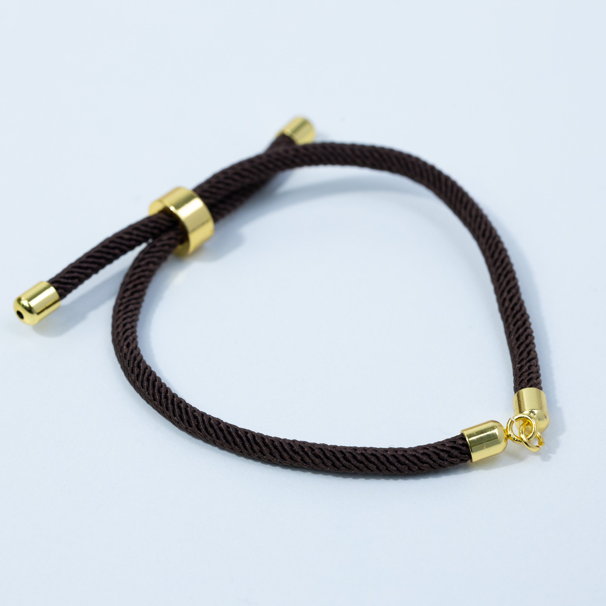 20175 Brown Adjustable Braided Cord Bracelet 