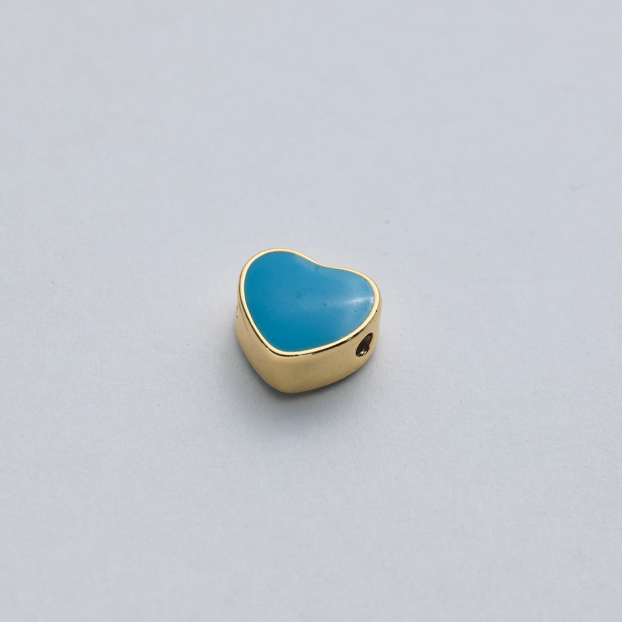 15910 Turquoise Heart Enamel Spacer