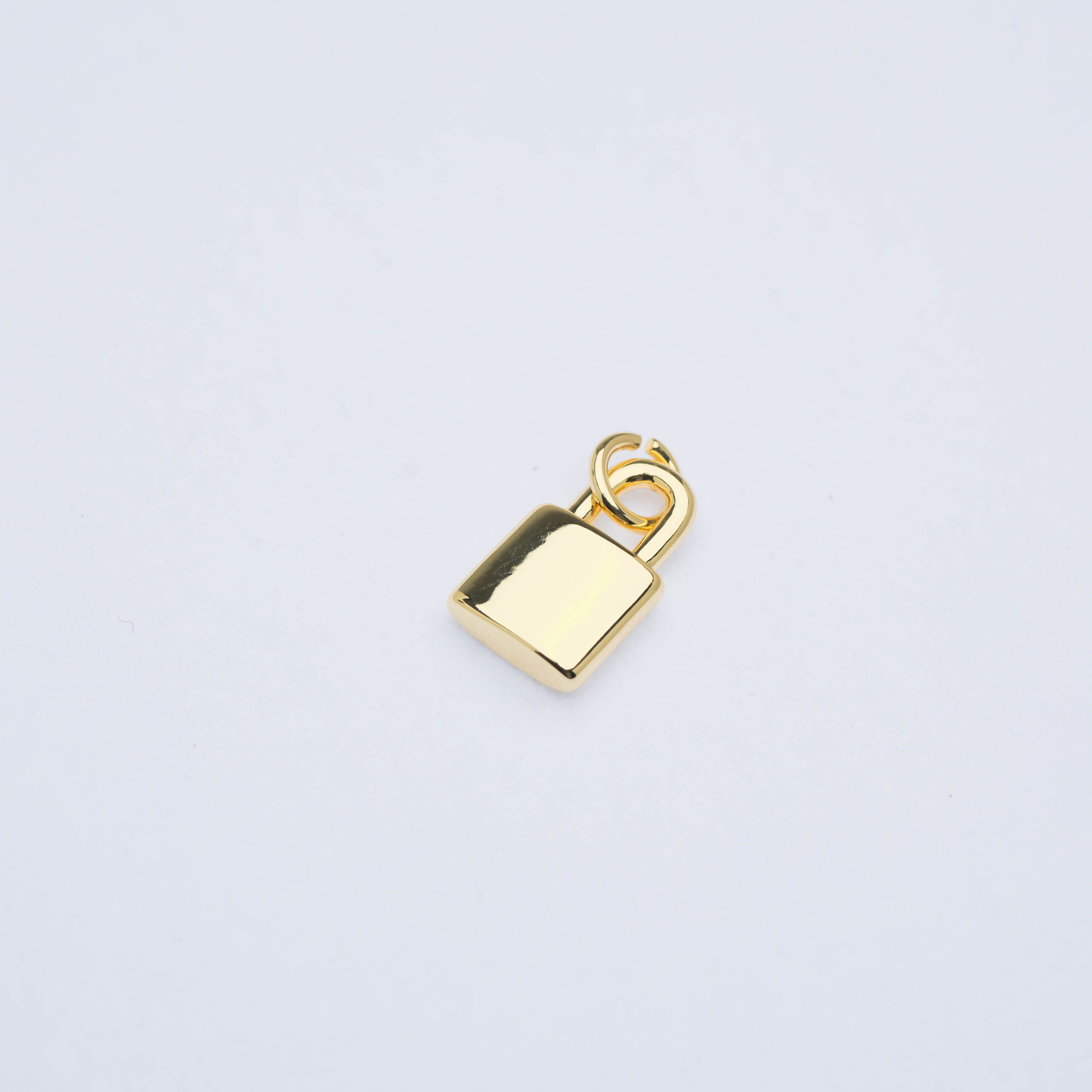 21963 Minimalist Gold Lock Charm