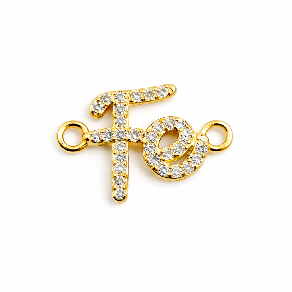 21788 Fe Script Connector Charm