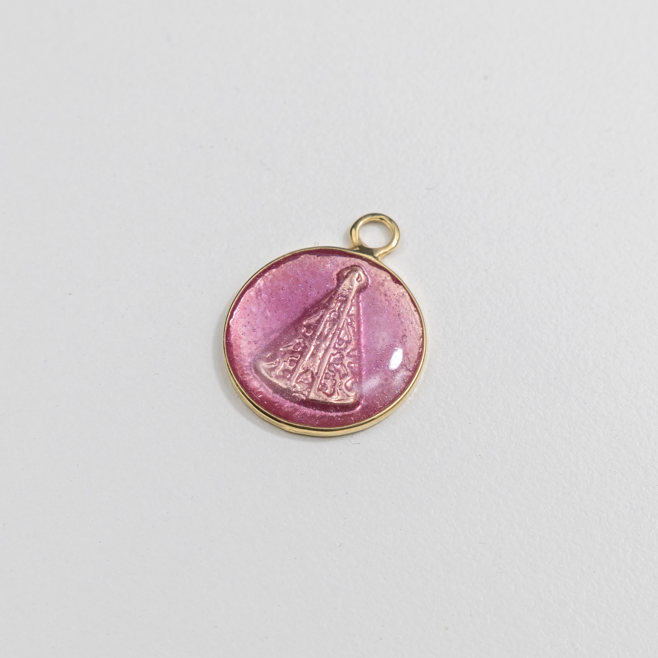 18574 Fuchsia Virgin of the Valle Pendant