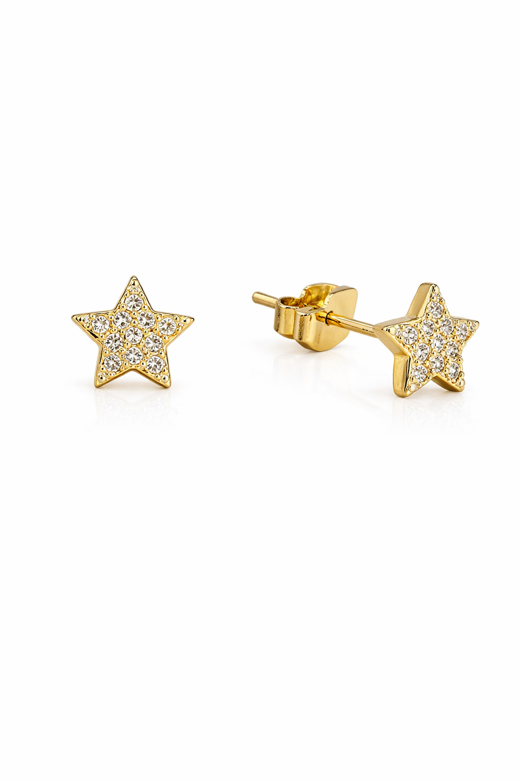 21763 Aretes Tipo Stud de Estrella con Circones
