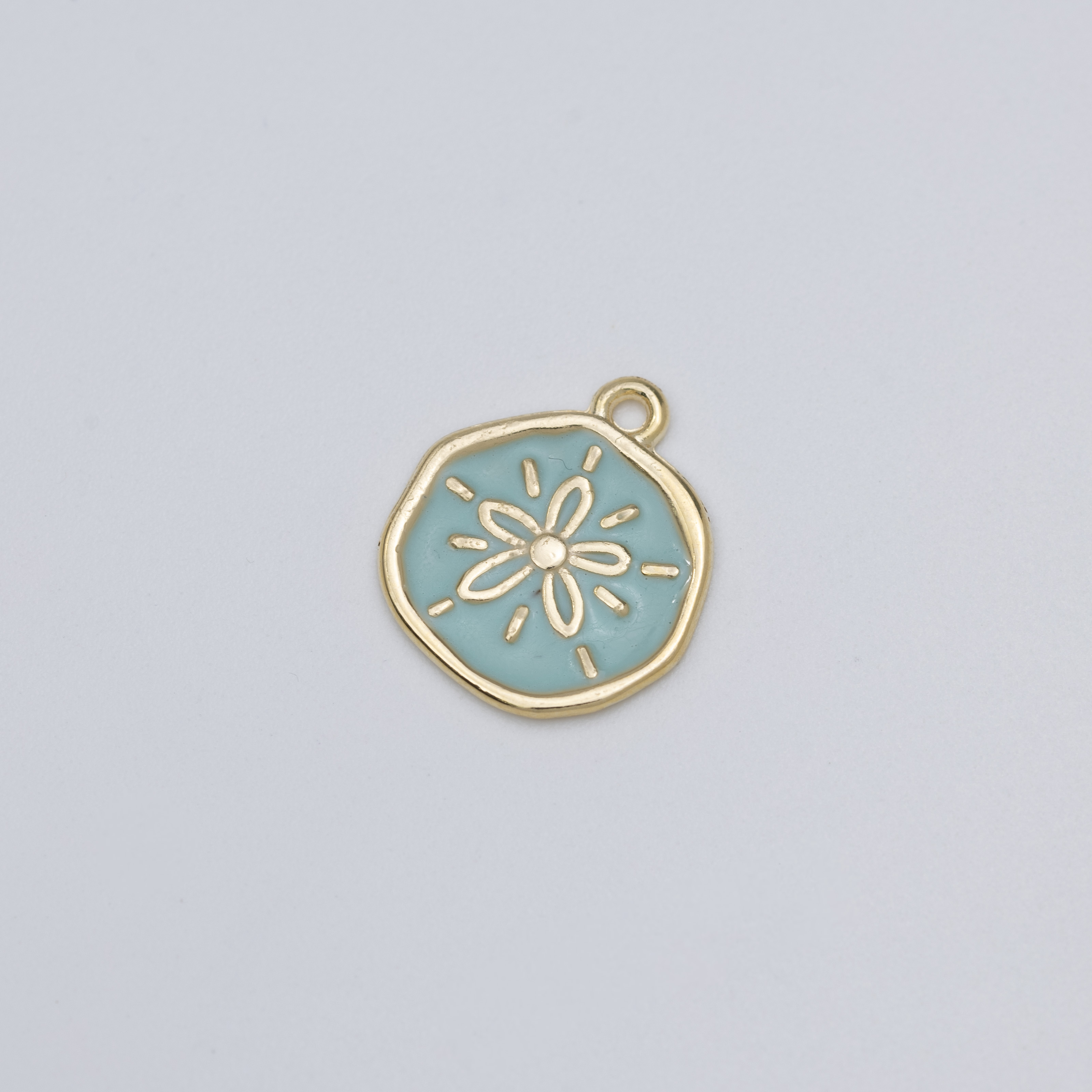 12483 Turquoise Sand Dollar Pendant