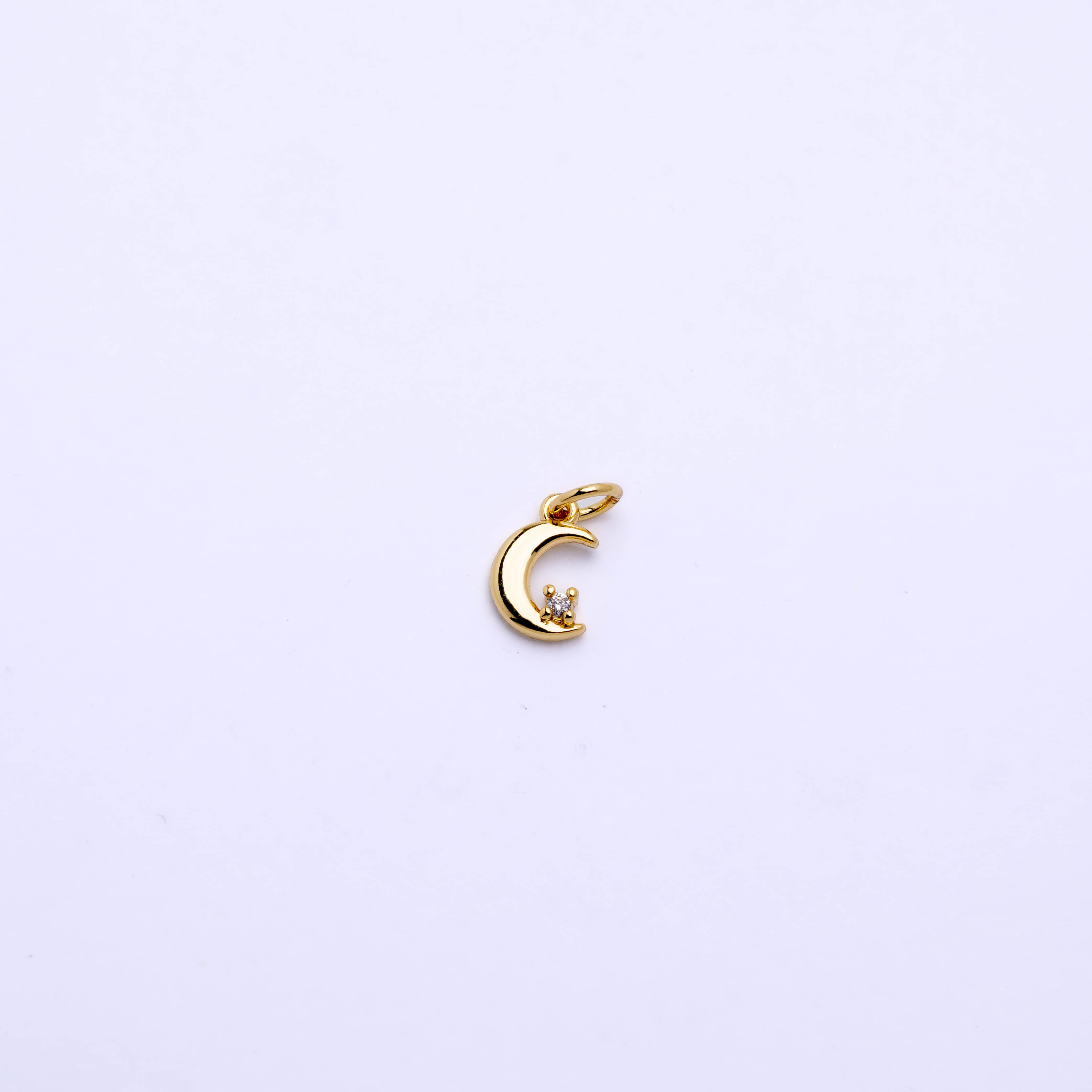 12995 Mini Moon with Crystal Pendant