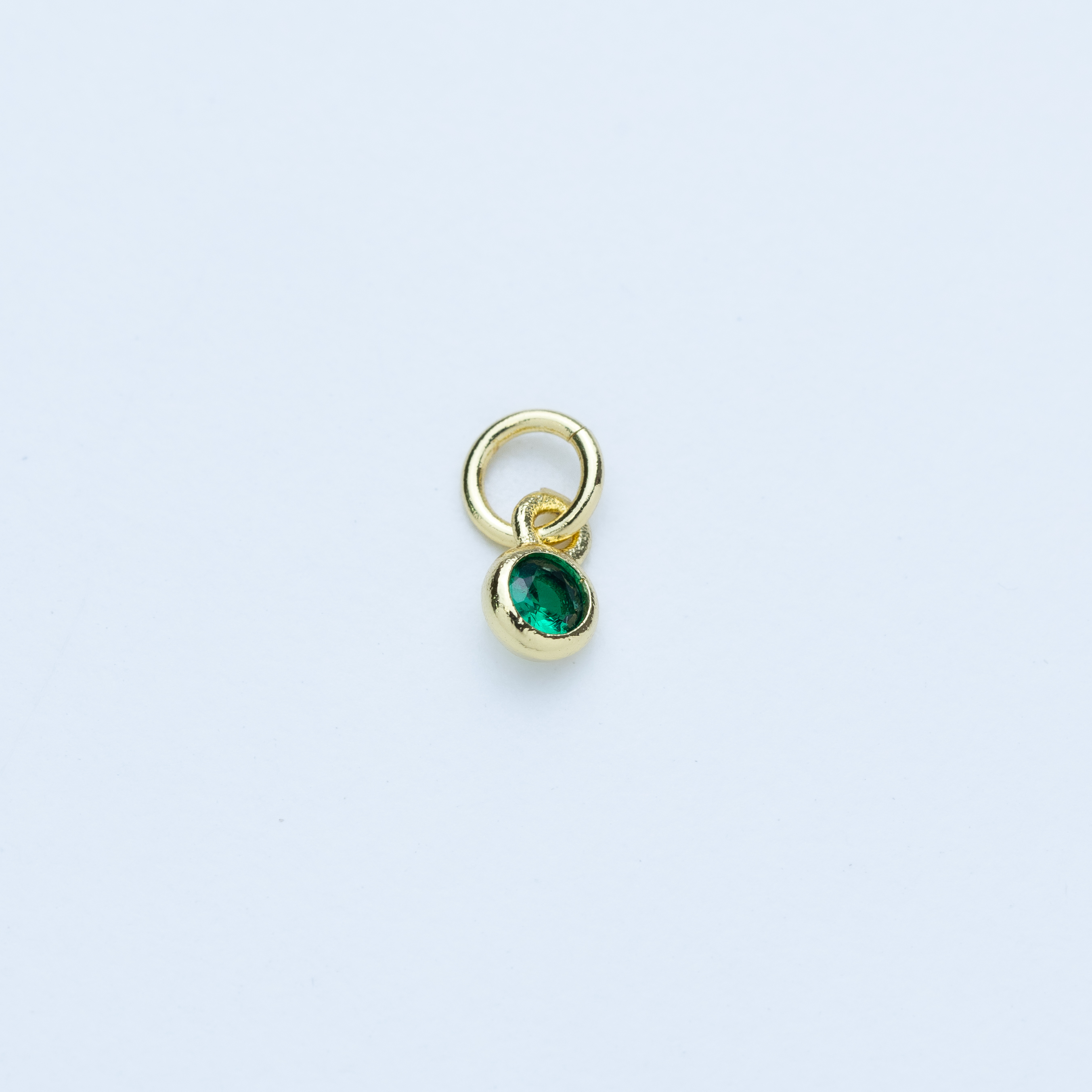 20281 Green Mini Round Crystal Pendant 4mm