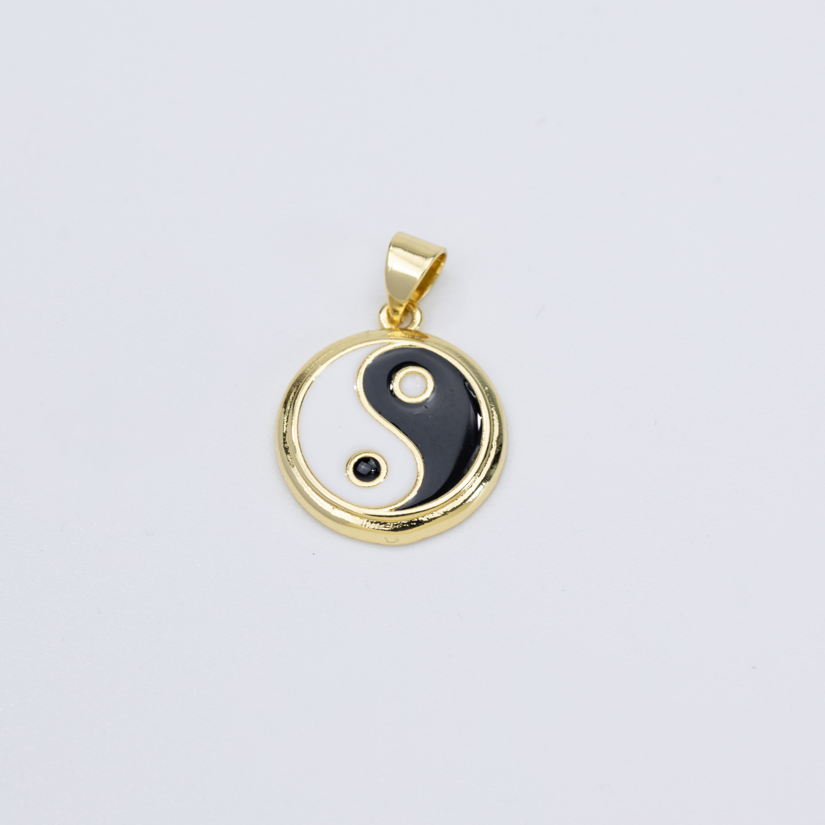 19825 Yin-Yang Pendant with Gold Detailing
