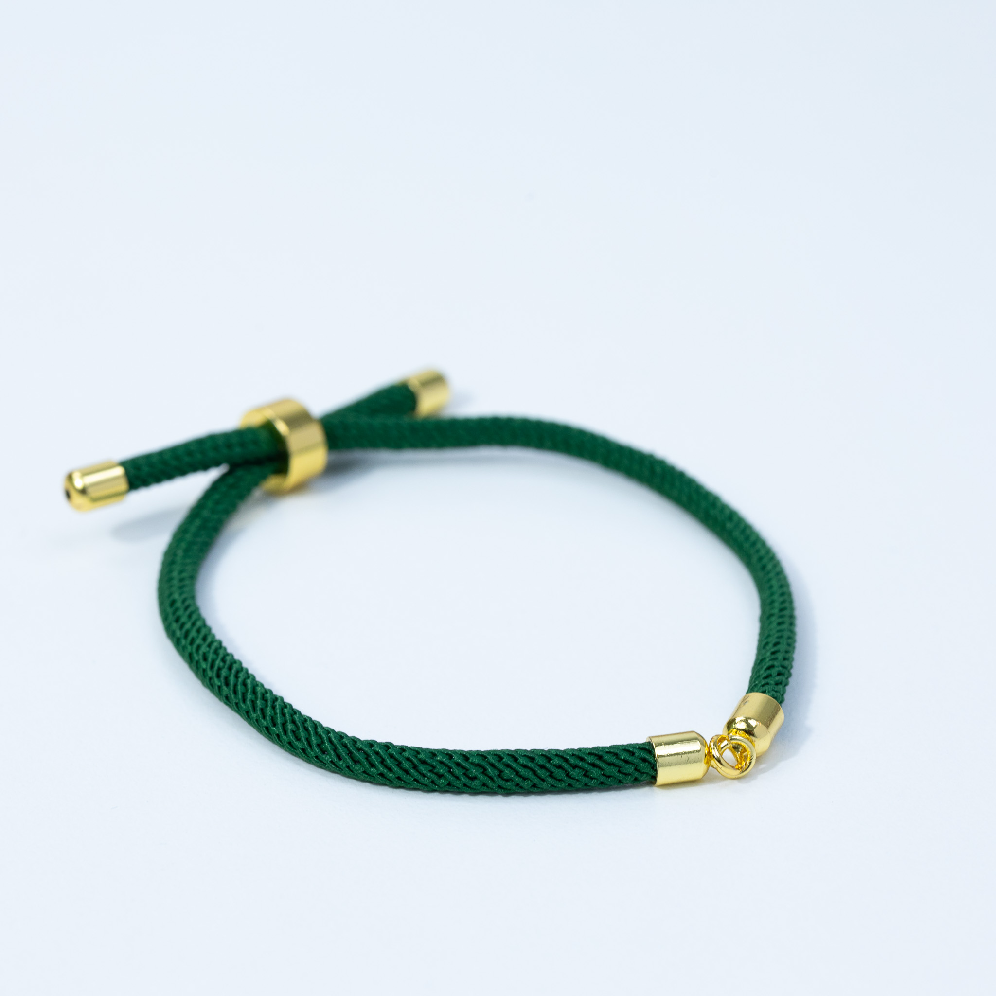 20174 Green Adjustable Braided Cord Bracelet 