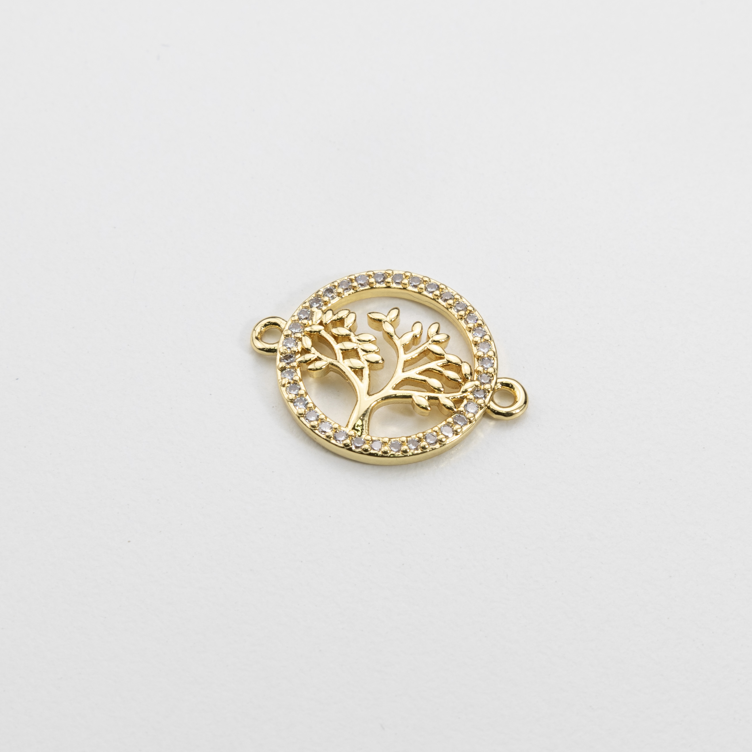 18746 Gold Tree of Life Crystal Connector