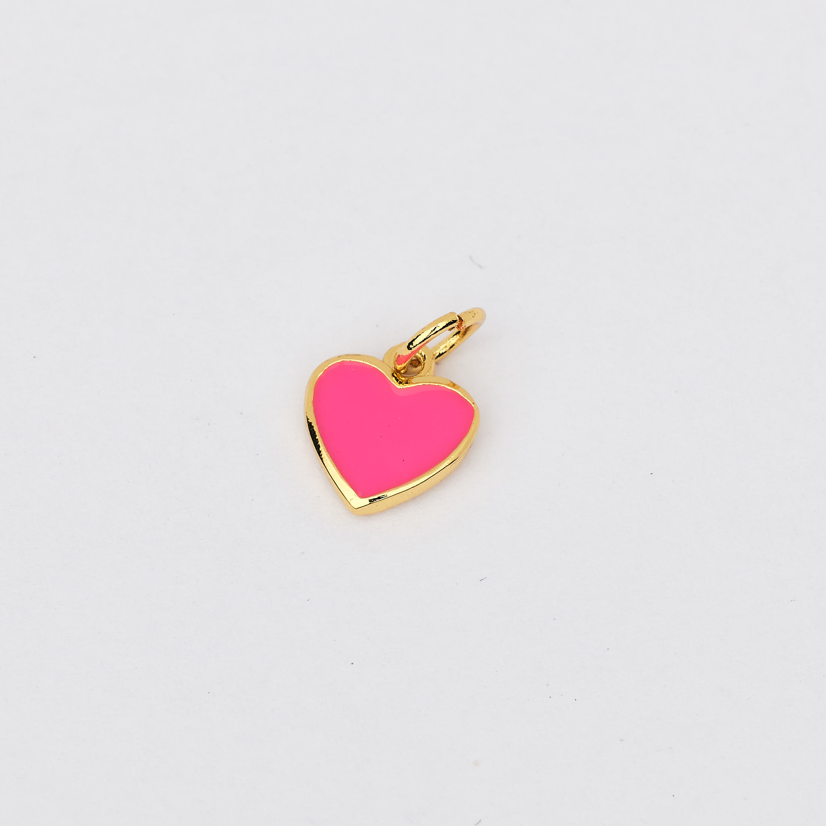 13321 Small Heart Fuchsia Enamel Pendant