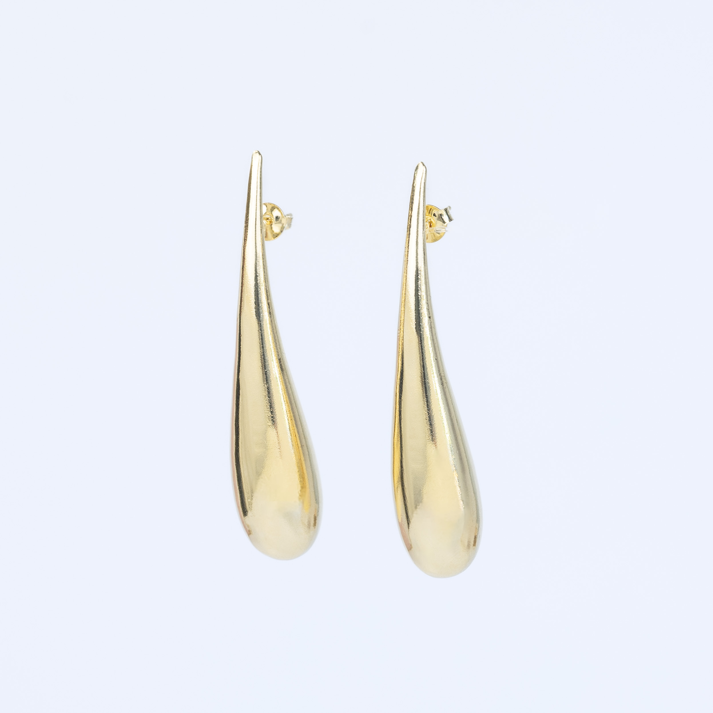 19817 Gold Chunky Drop Earring 60mm