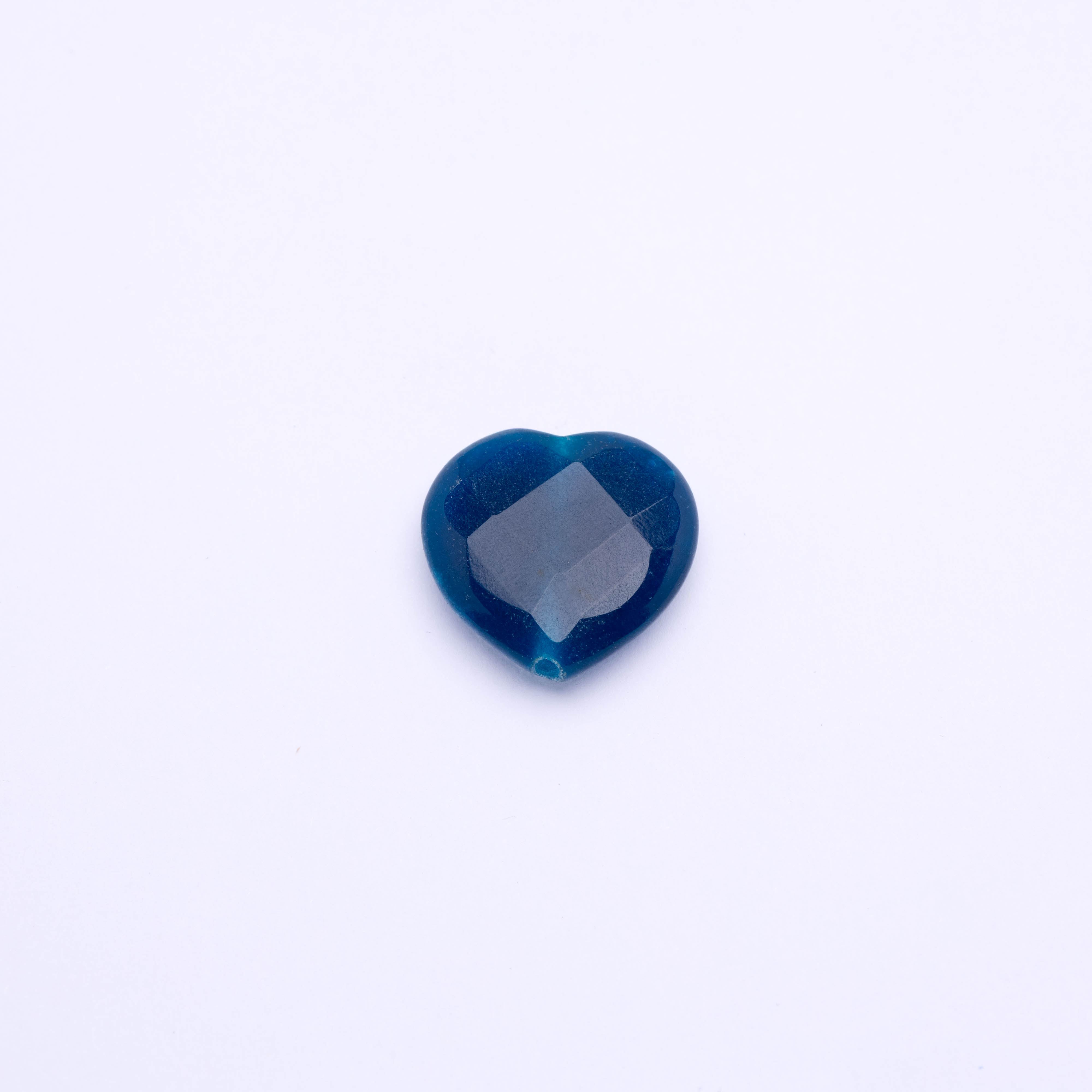 21245 Blue Heart Slider Bead 25mm