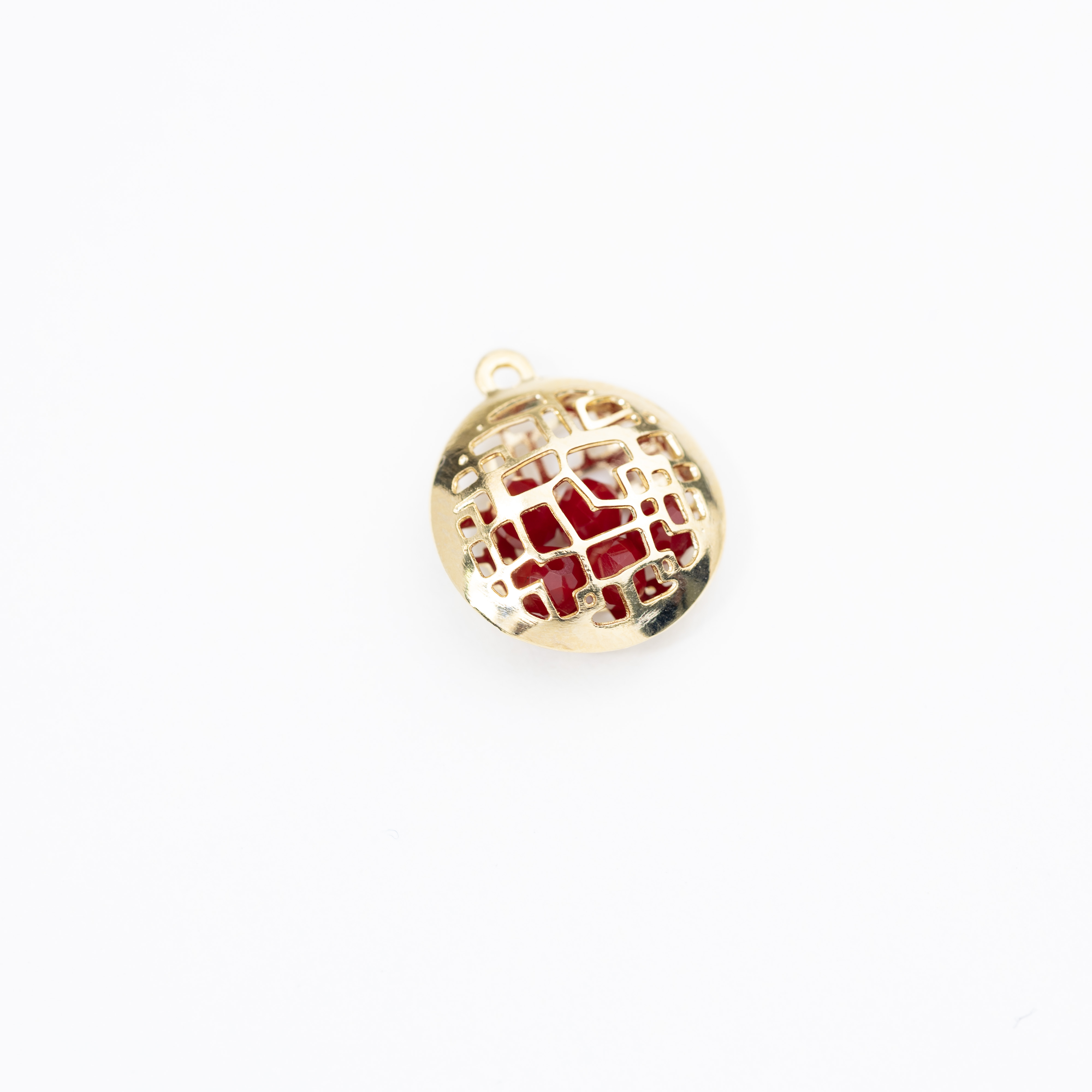 11398 Red Stone Single Star Charm