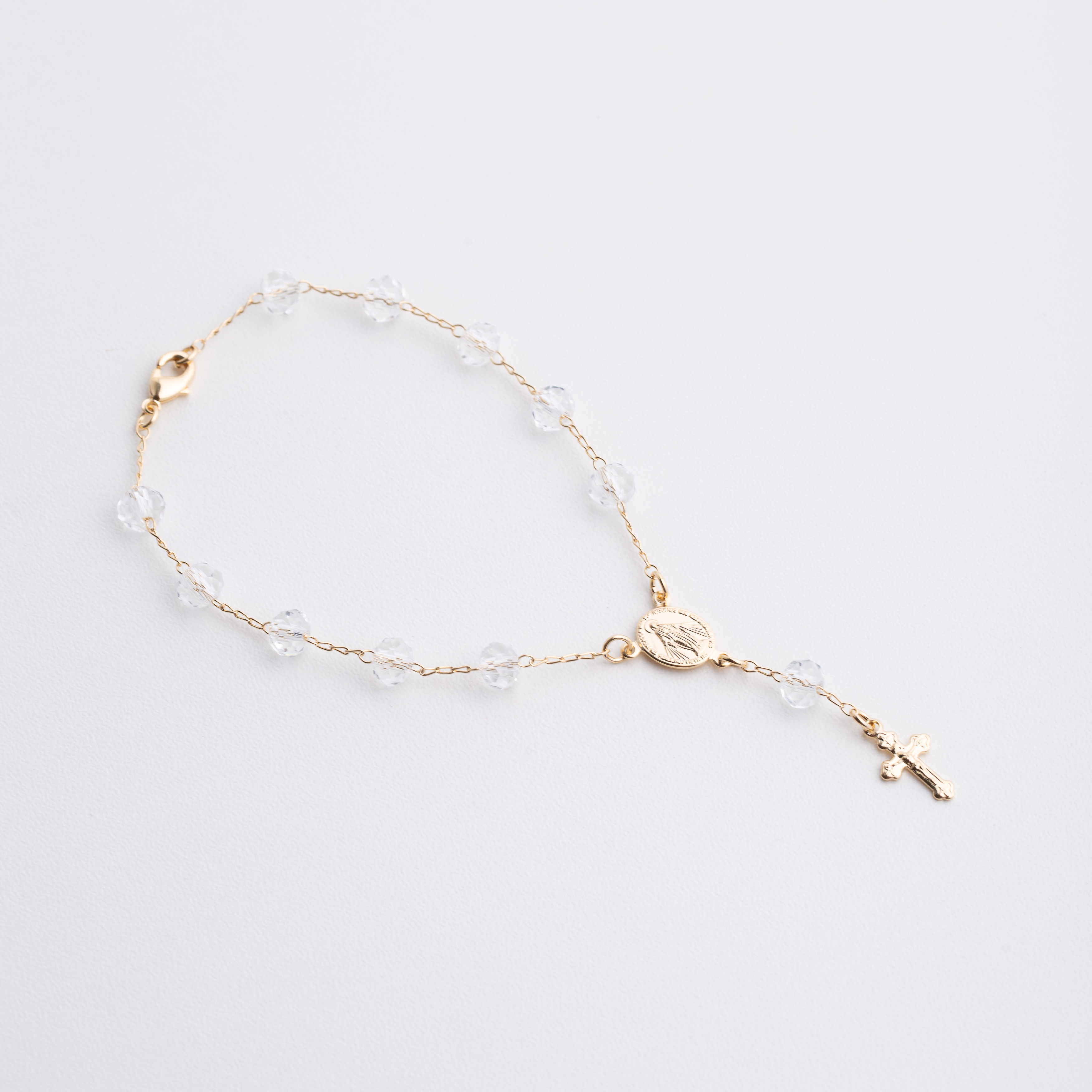 19906 Pulsera Denario con Cristales Transparentes