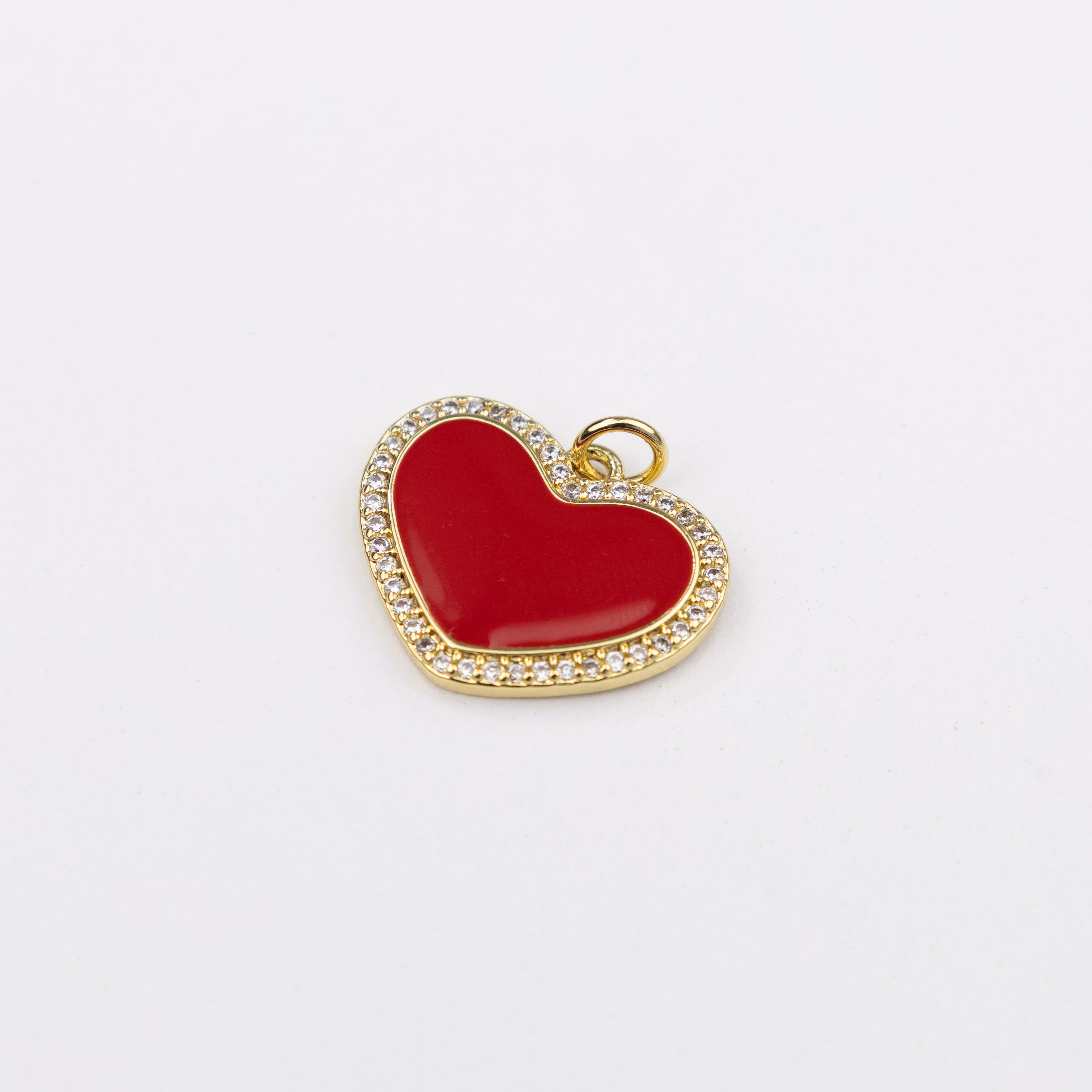 16095 16mm Red Heart with Crystal