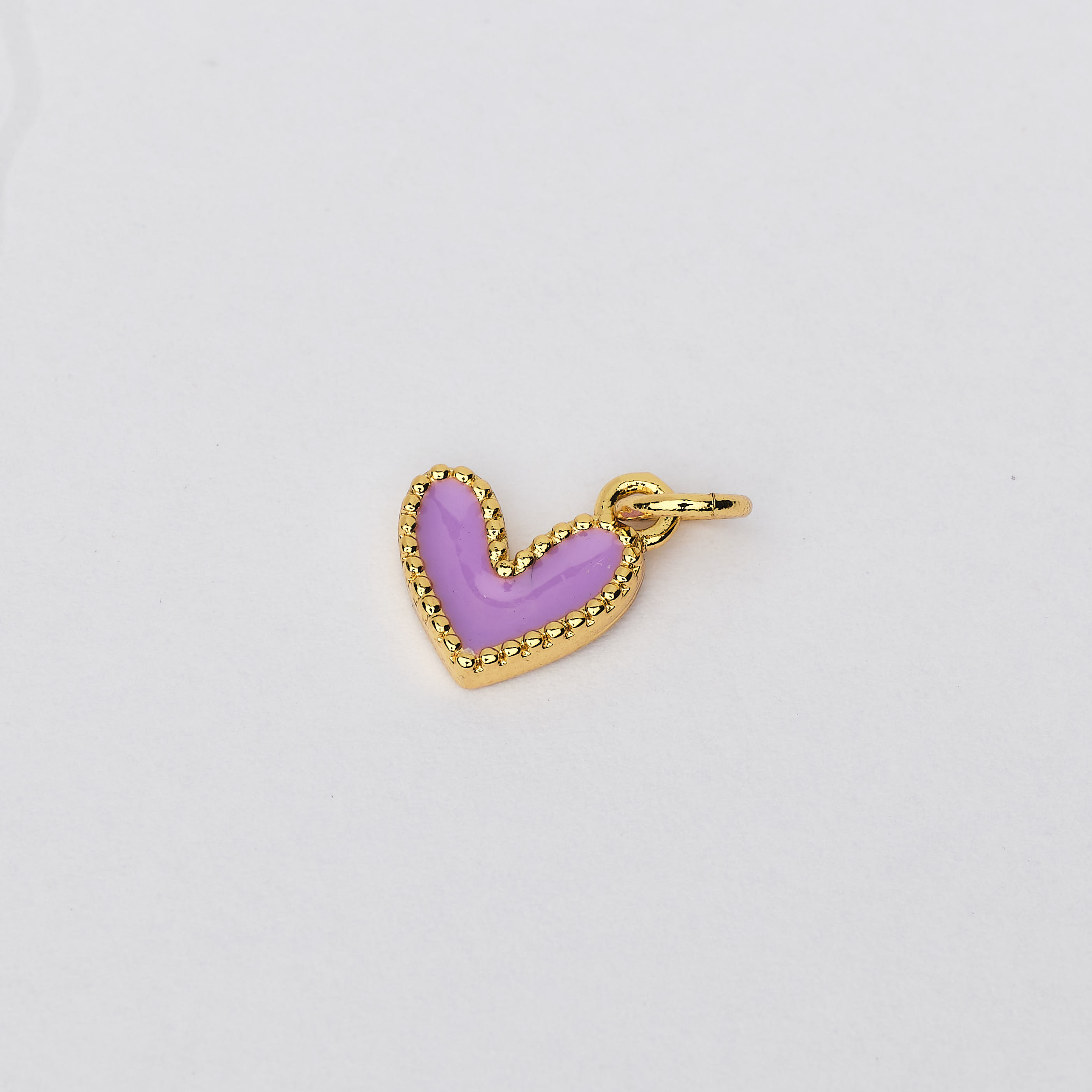 15744 Mini Heart Purple Enamel Pendant