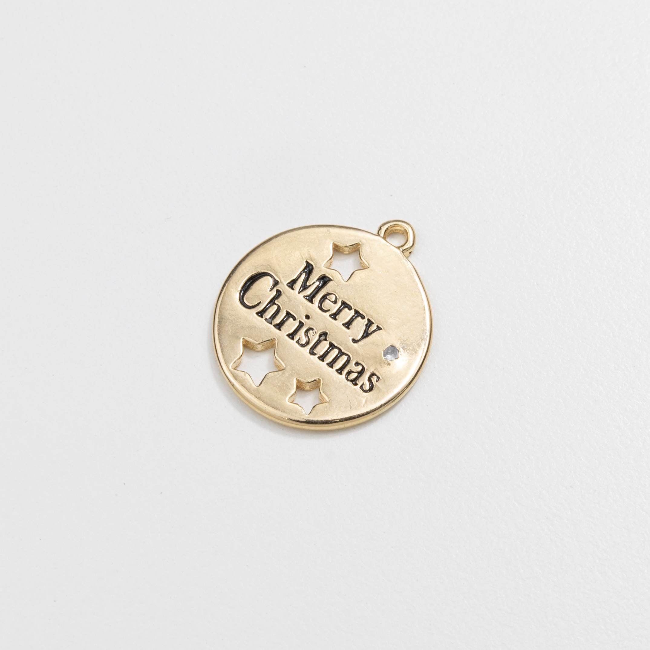 14508 Merry Christmas with Stars Medal Charm