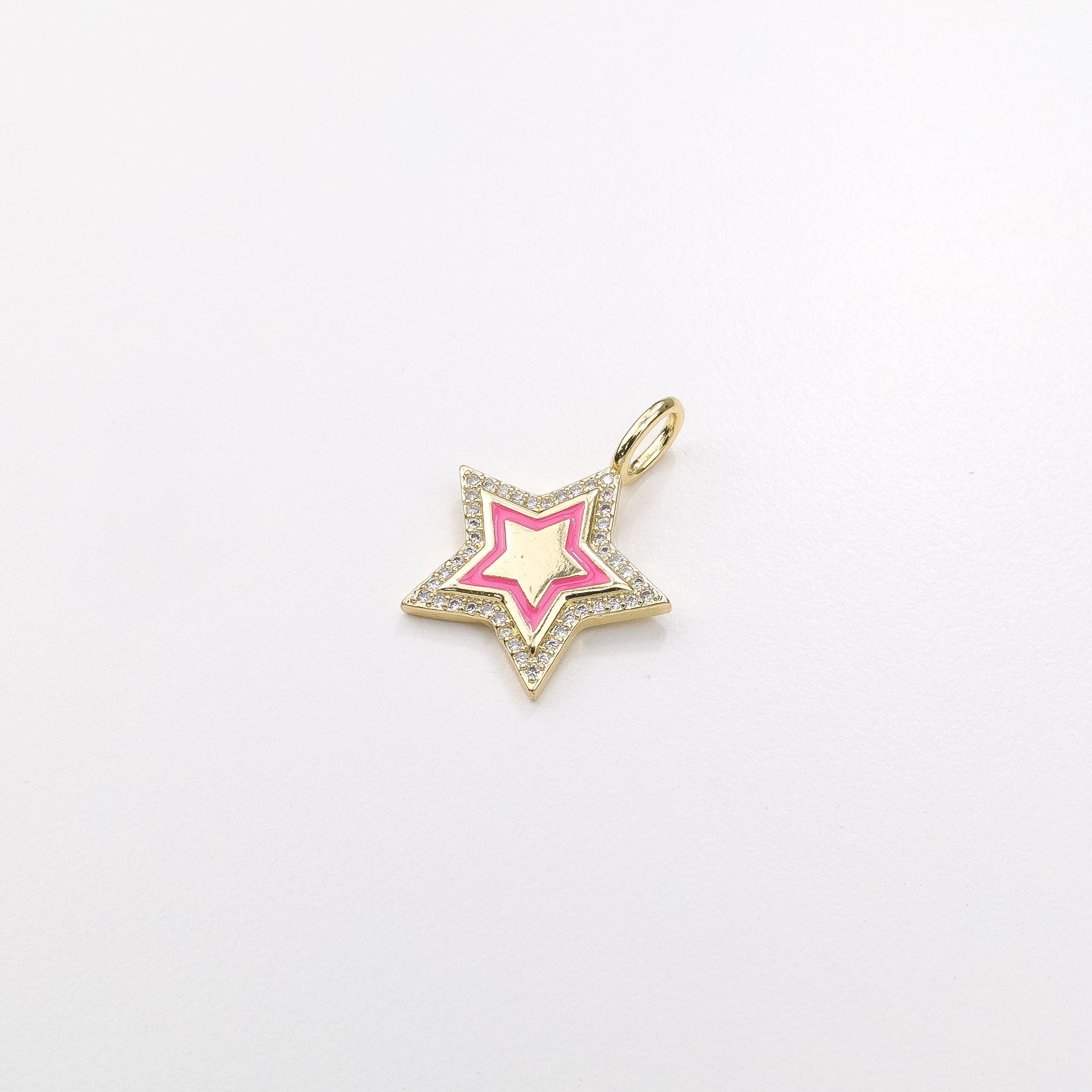 13115 Fuchsia Sparkle Star Pendant