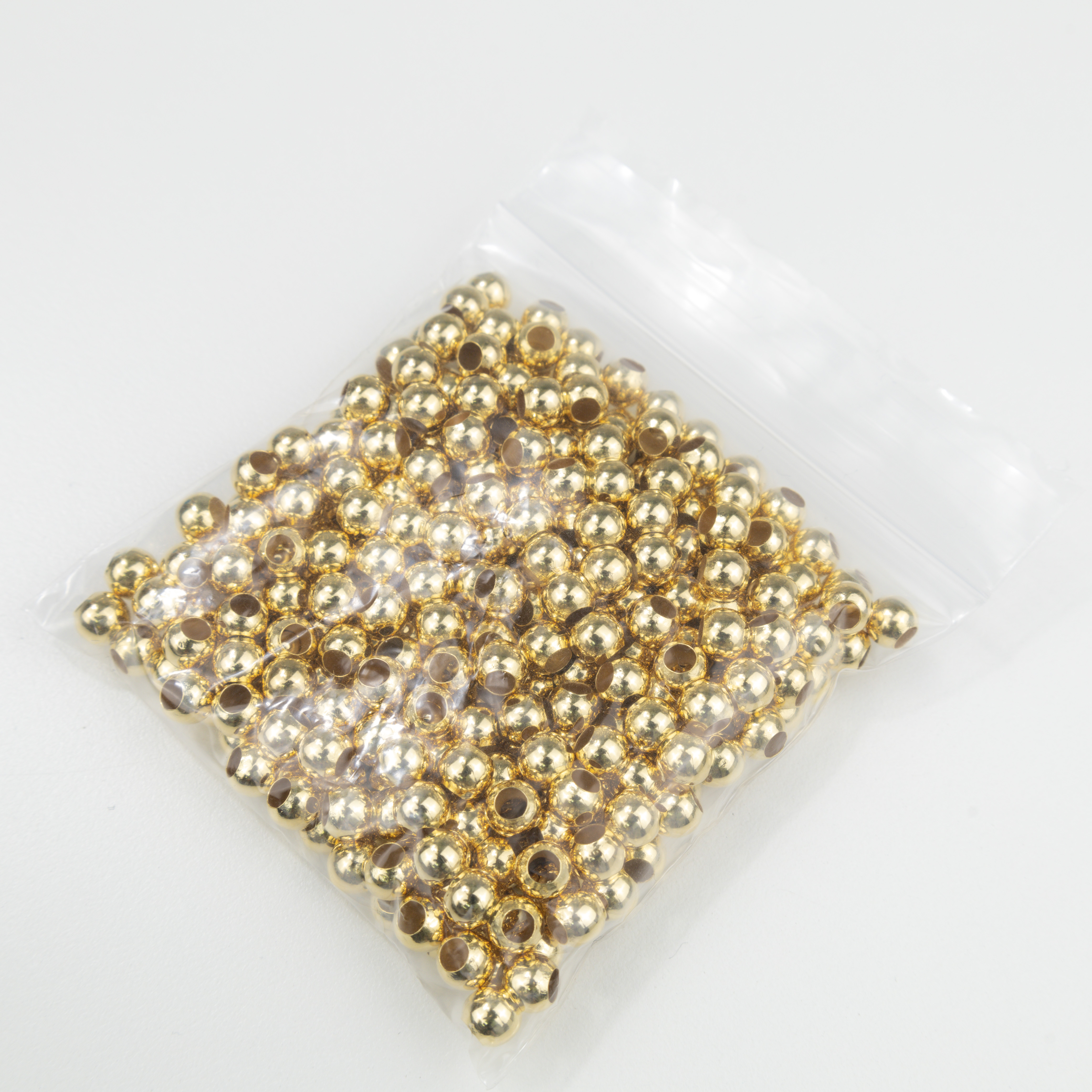 2732 Cuentas redondas lisas de 6mm con agujero grande