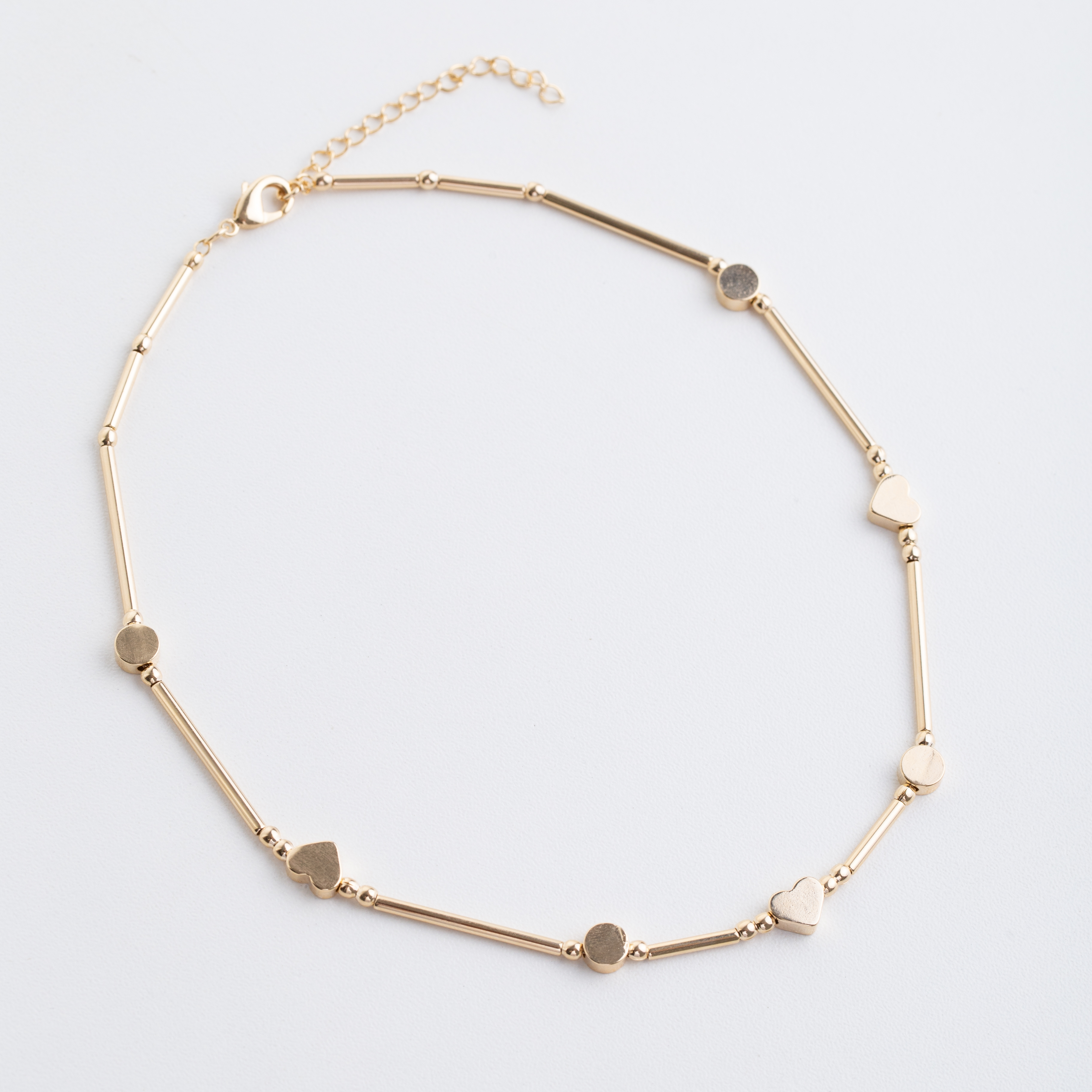 18654 Cherished Hearts Bar Choker 14"