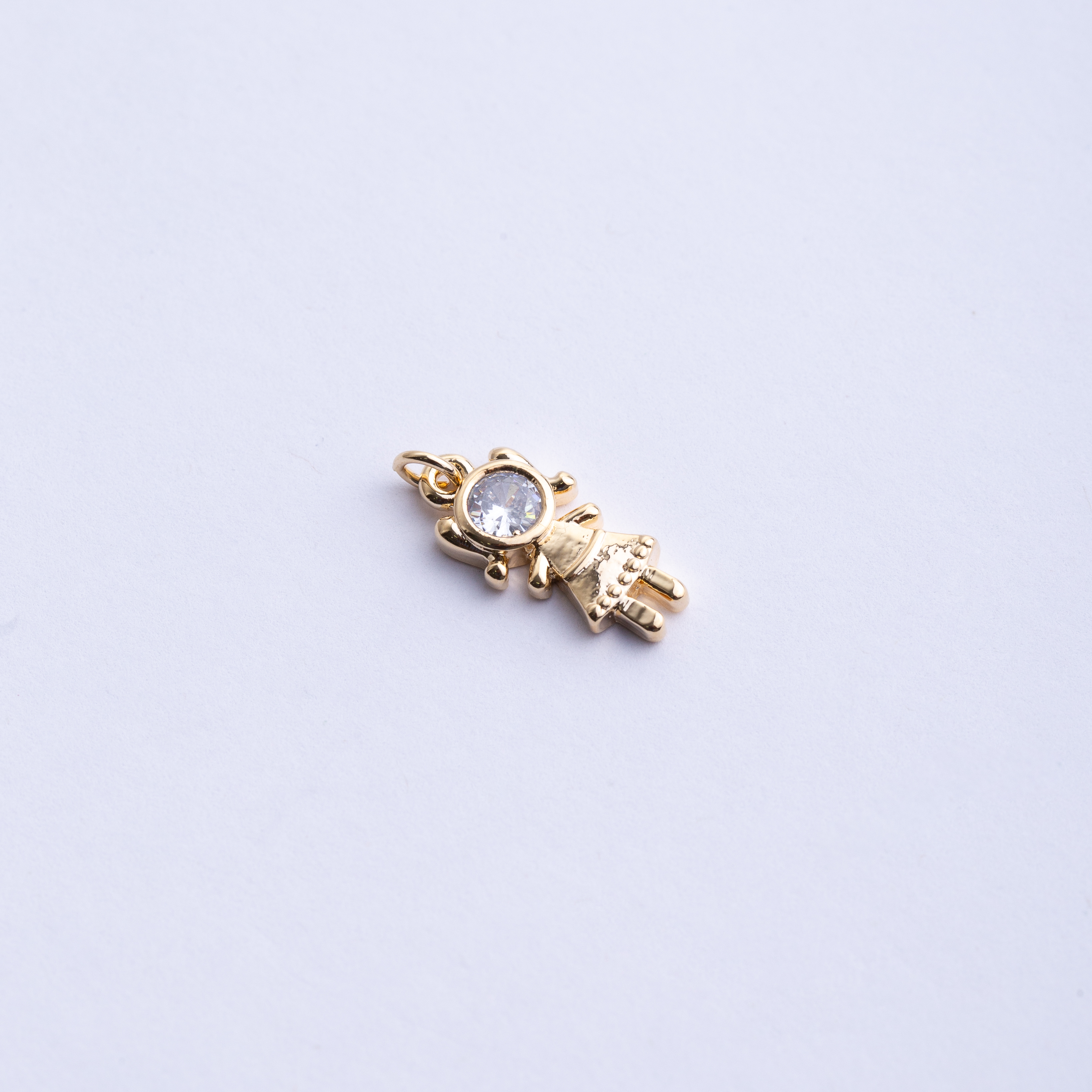 19142 Girl Charm with Clear Crystal