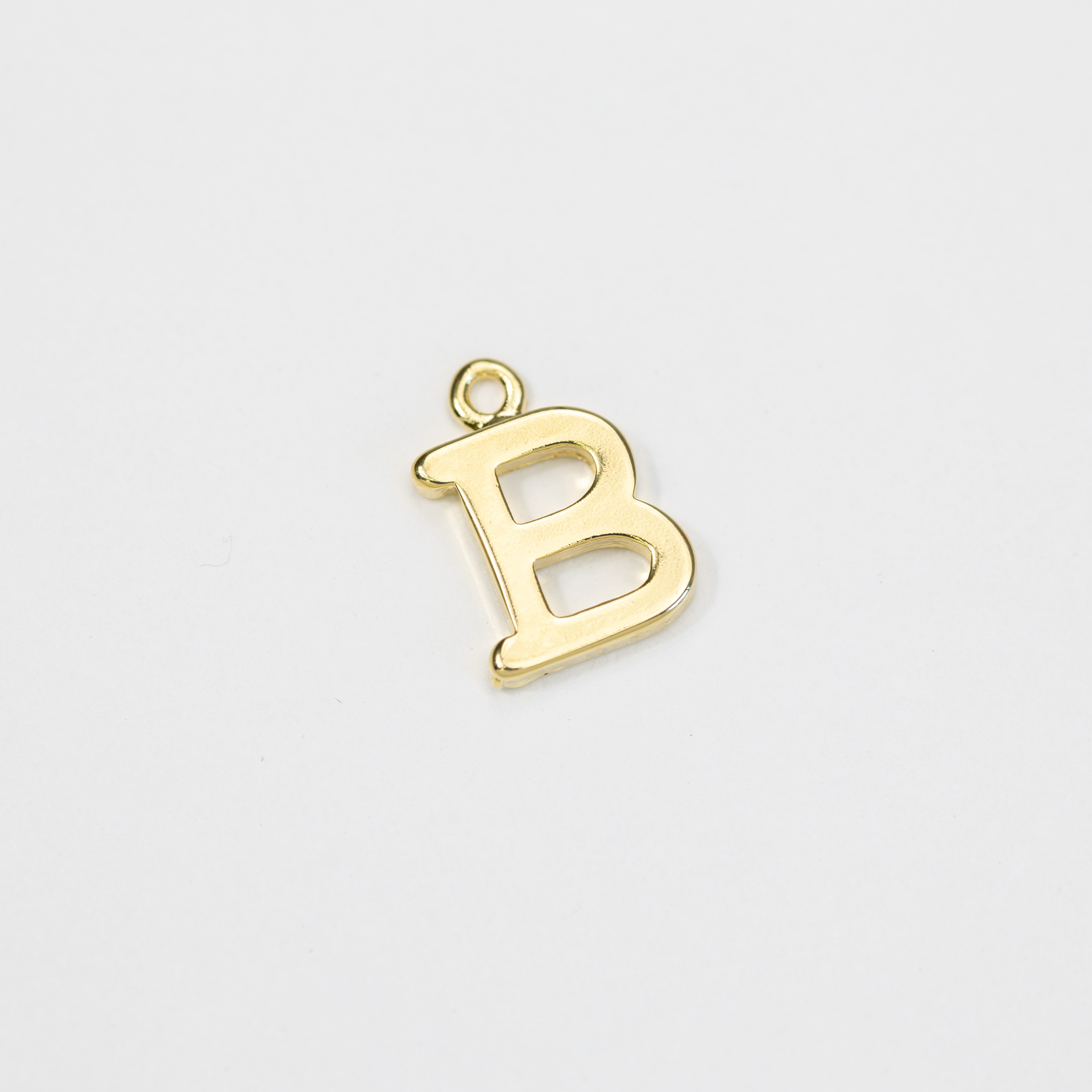 19215 Gold Bold B Inicial Pendant