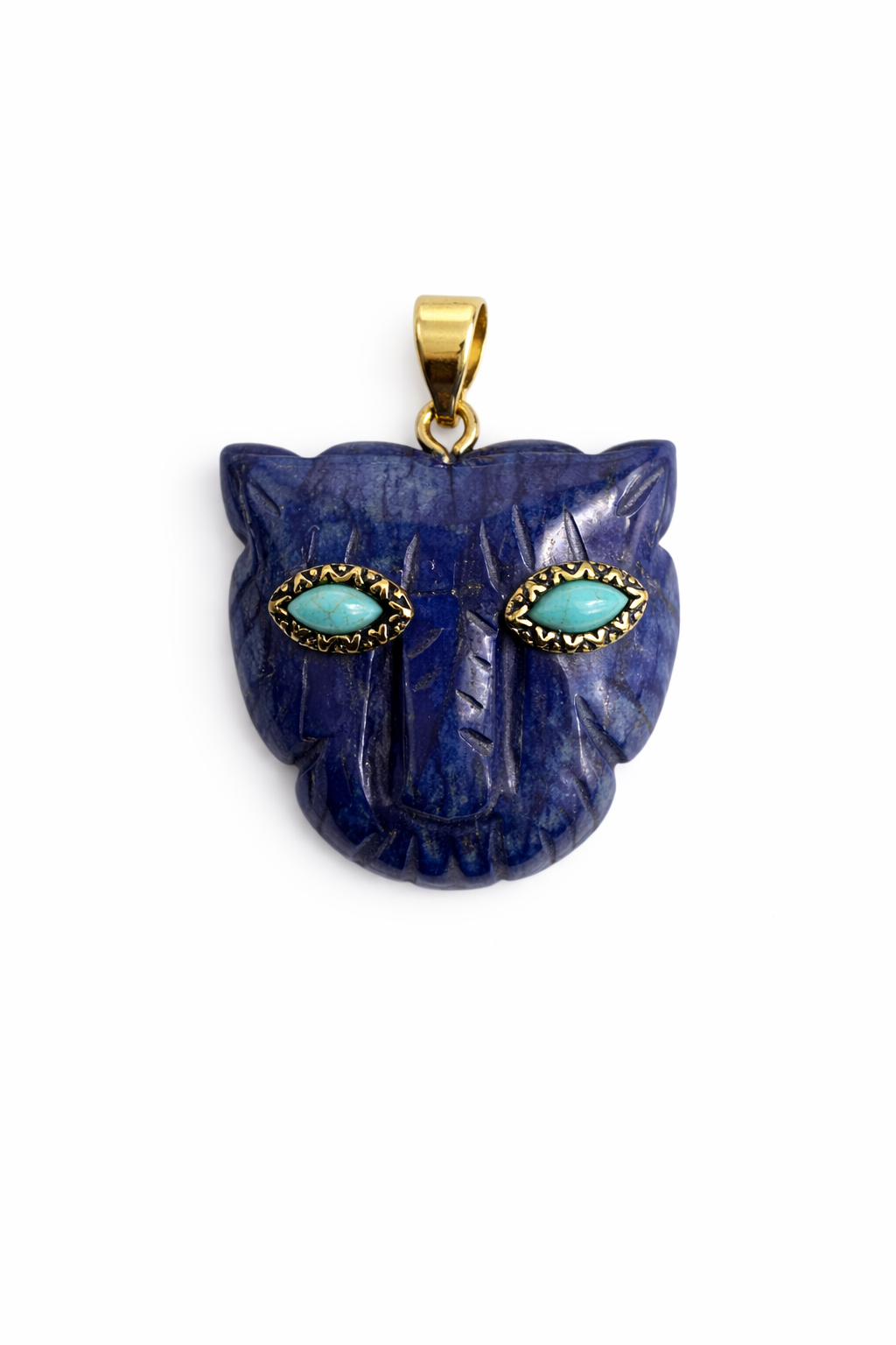 21681 Lapis Lazuli Tiger Charm