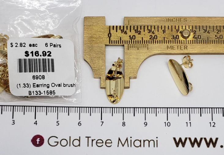 6908 Earring Oval brush