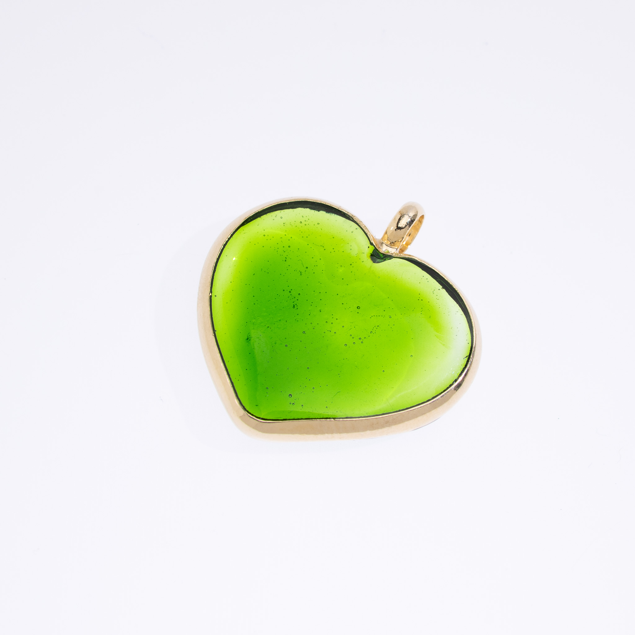 20574 Bizel De Corazones Verde 25mm