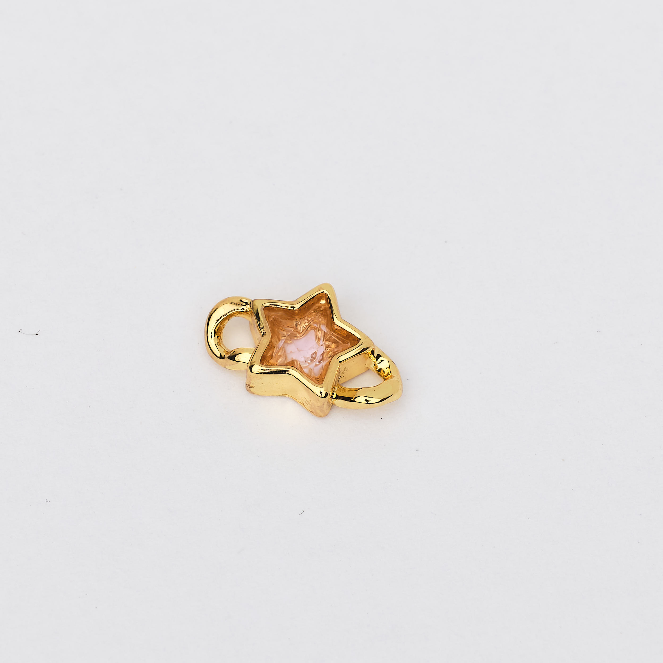 15965 Pink Star Connector Charm