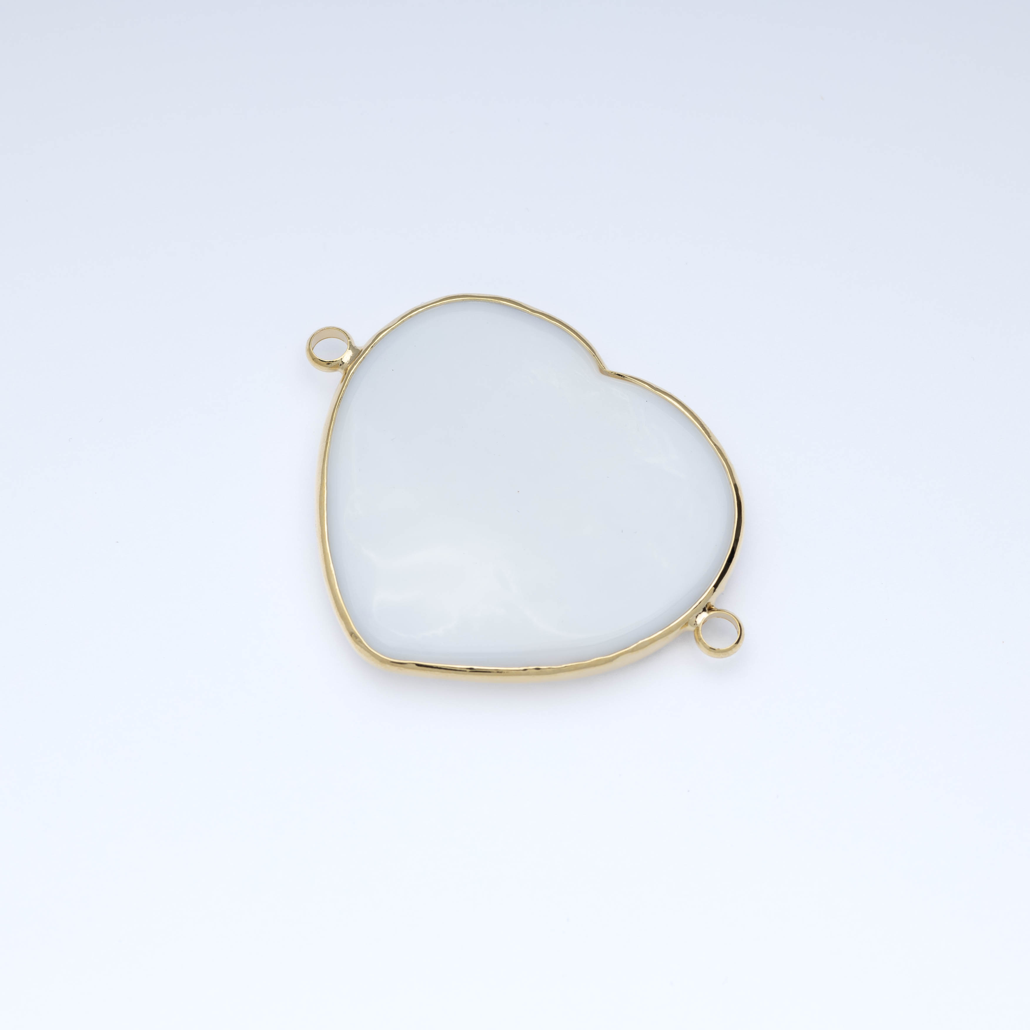 20526 Conector Corazones Con Bizel Transparente 40mm