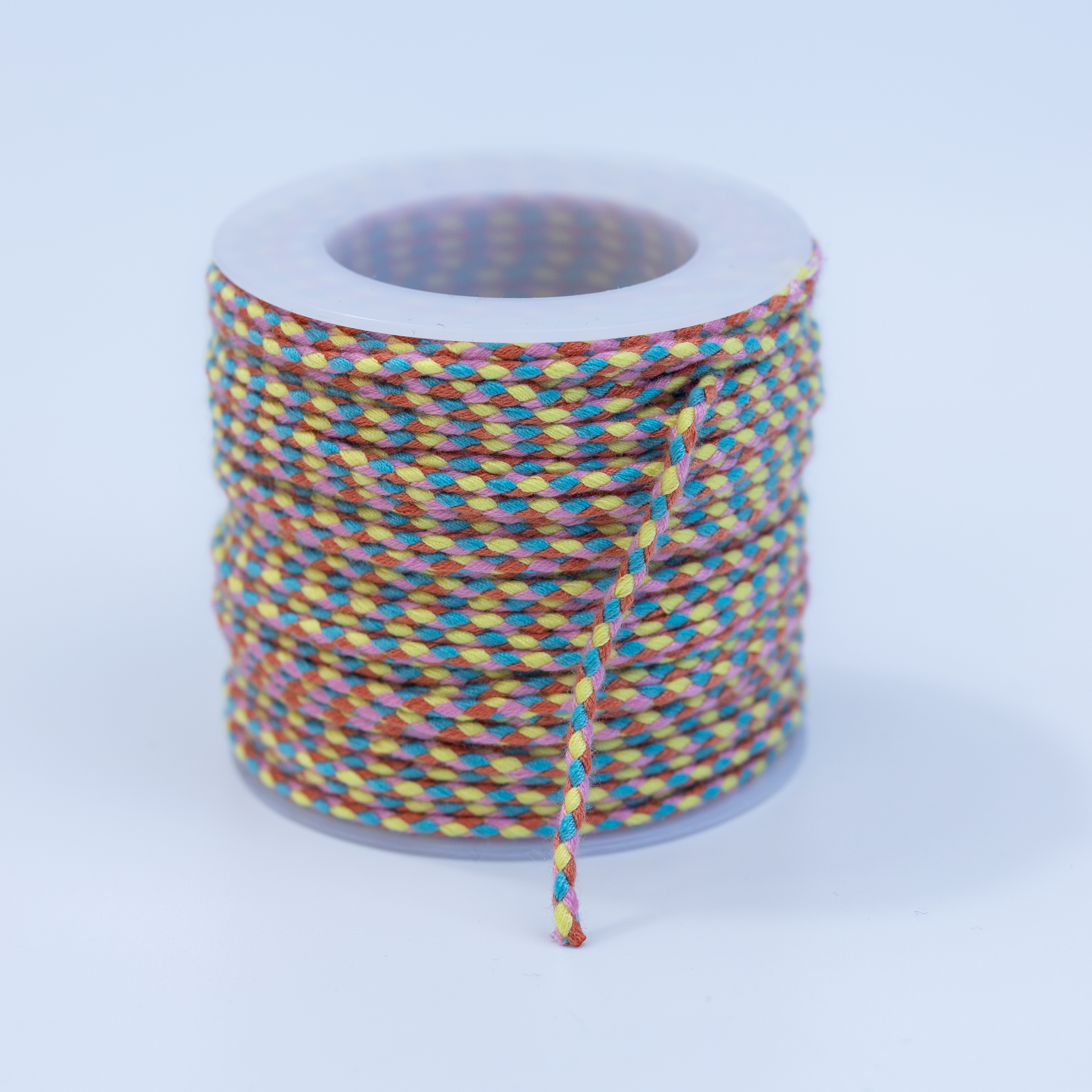 20357 Pastel Rainbow Braided Cord 2mm