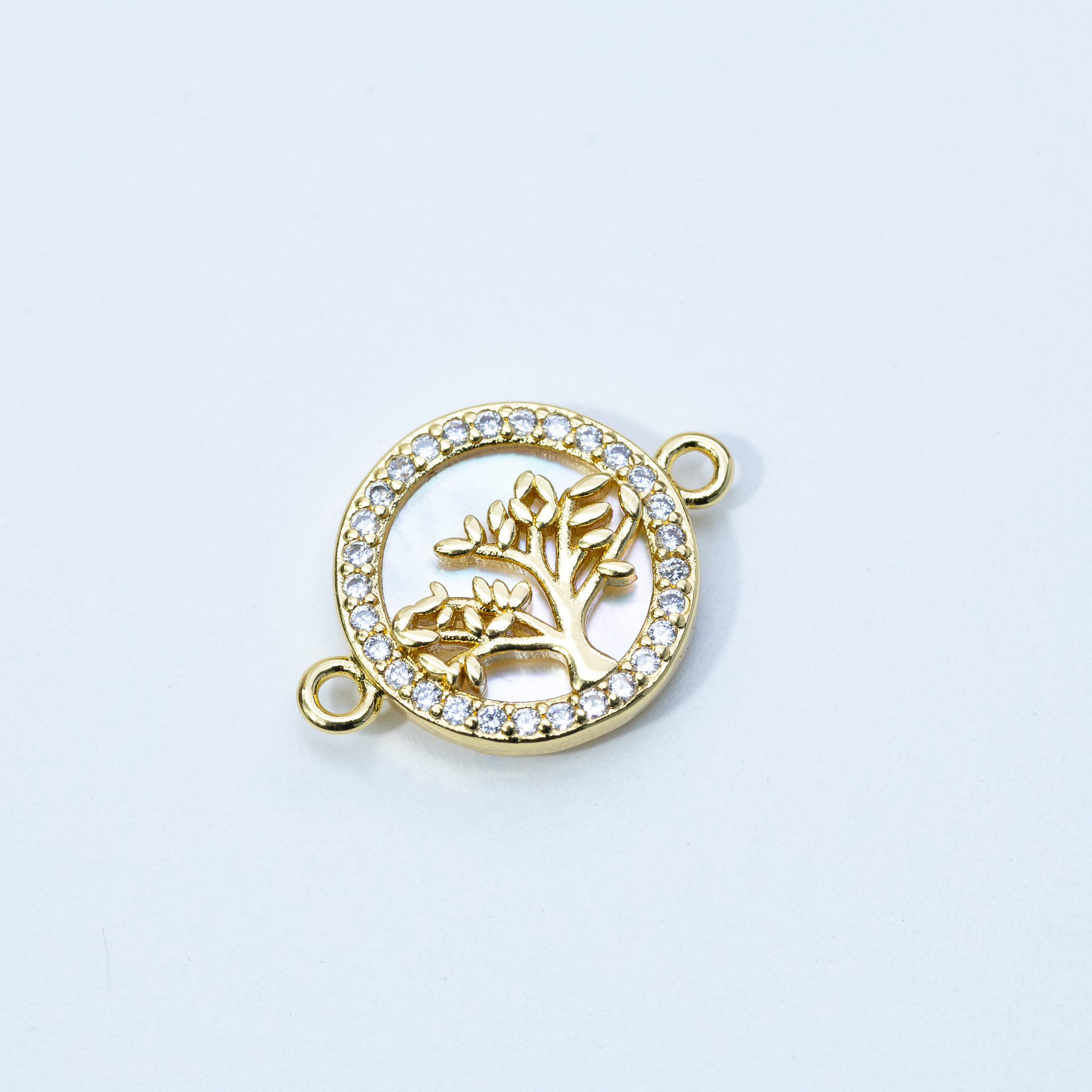 18745 Tree of Life Shell and Crystals Connector