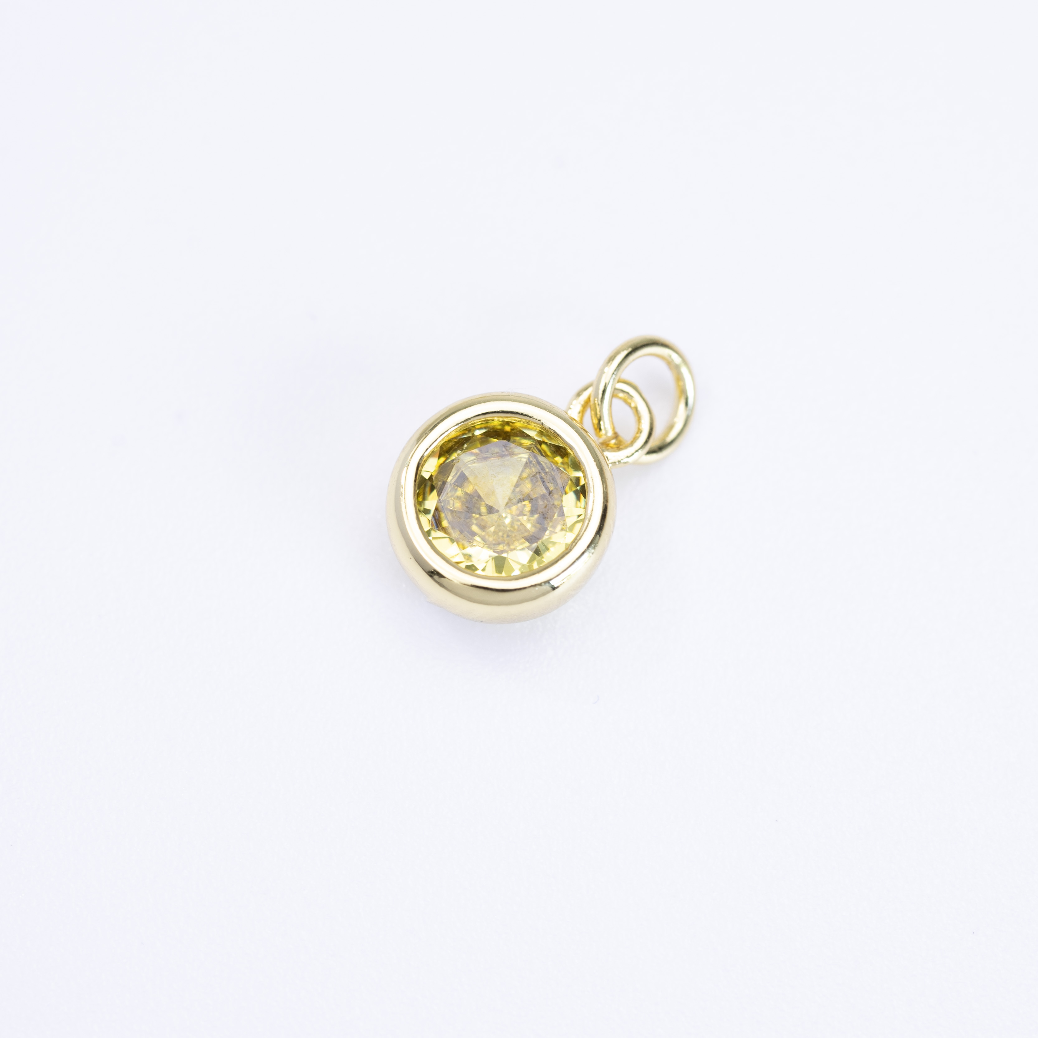 19556 Yellow Crystal Round 9mm