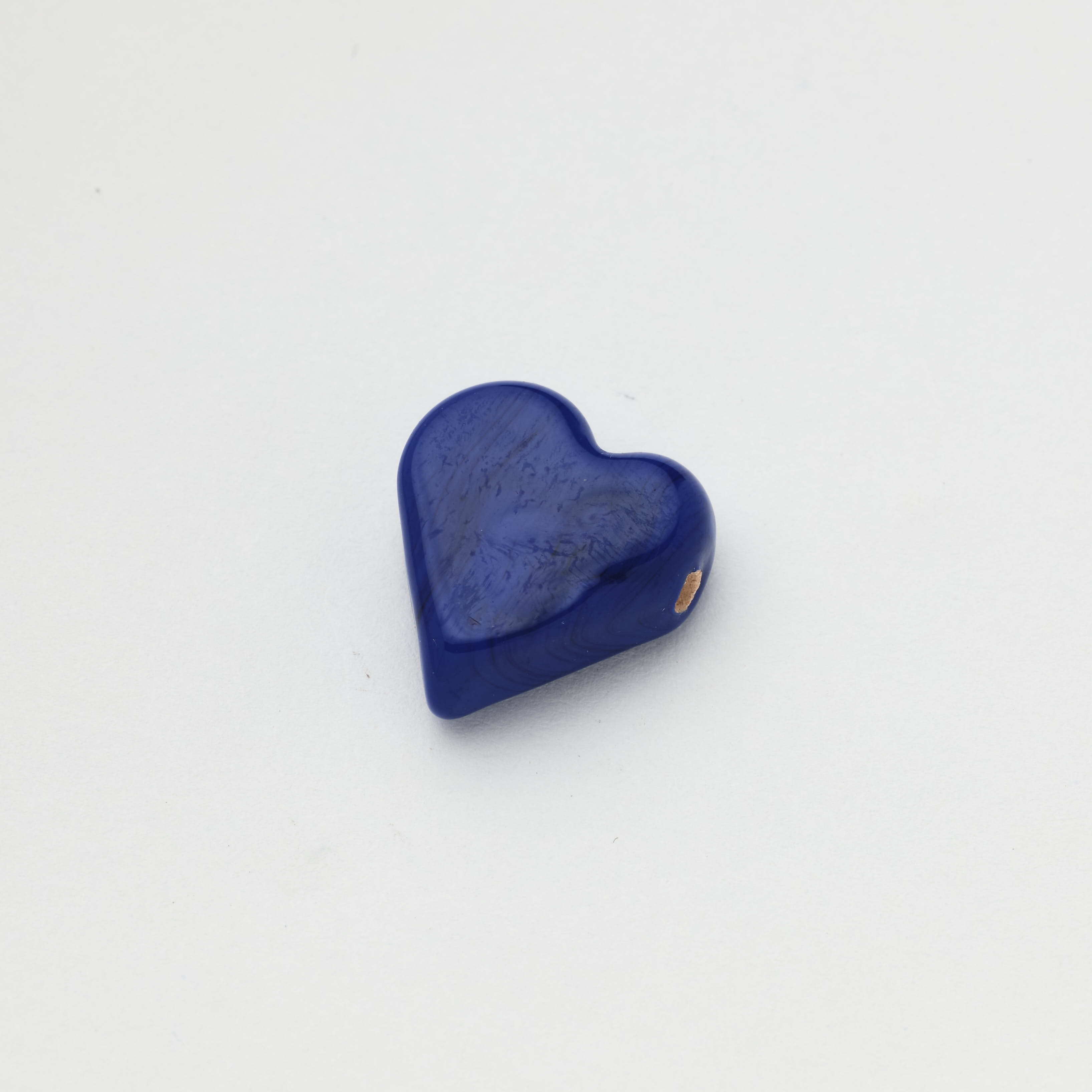 15735 Navy Heart Murano Spacer