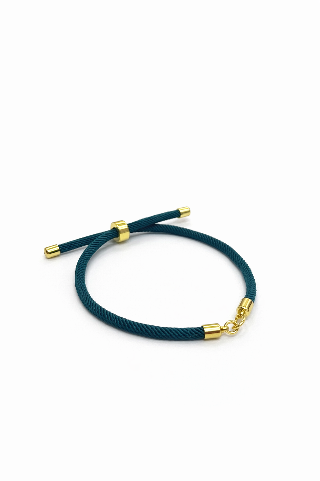 21716 Dark Teal Adjustable Braided Cord Bracelet