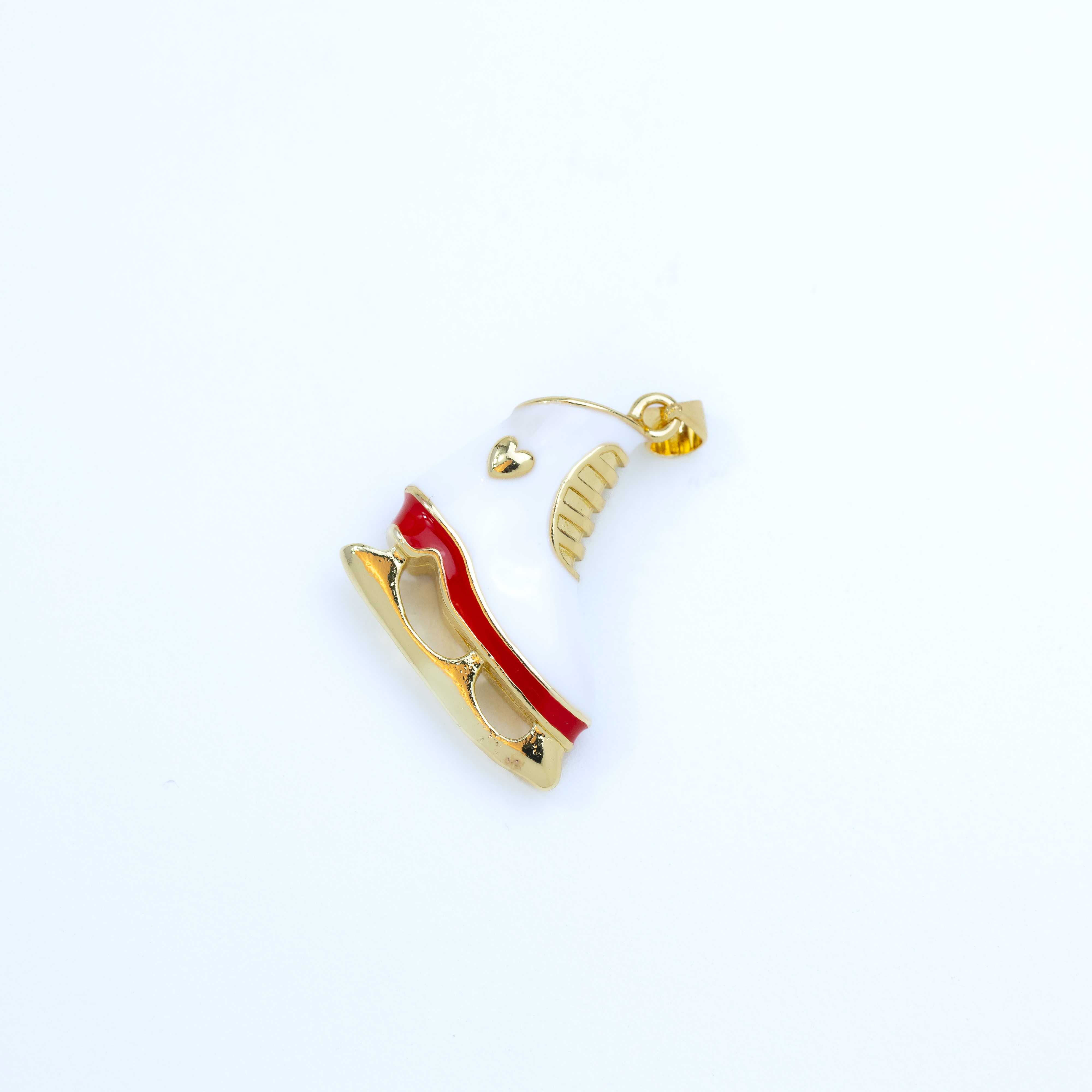 20220 Skate Charm with White and Red Details