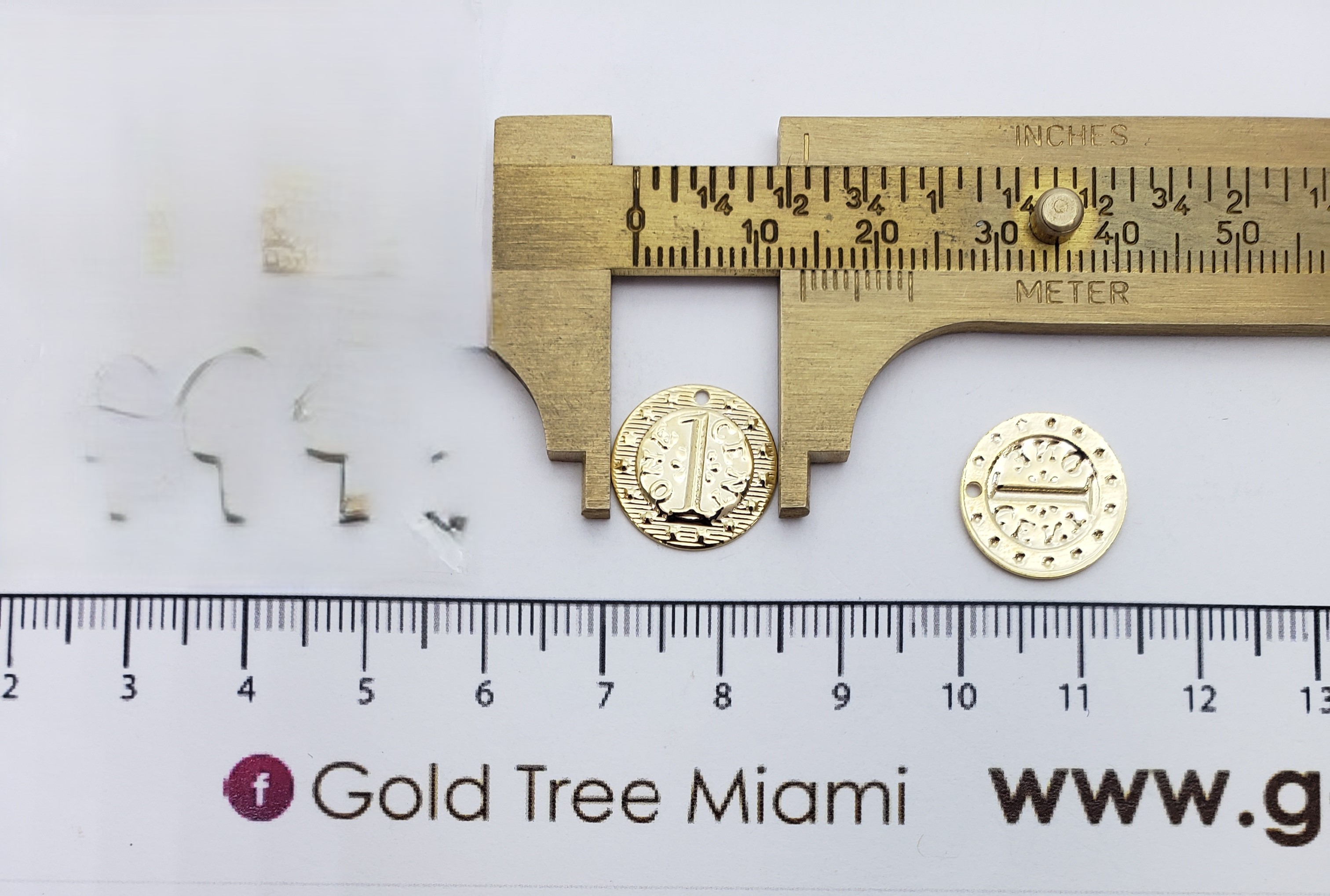 6846 Golden Coin 1 Charm