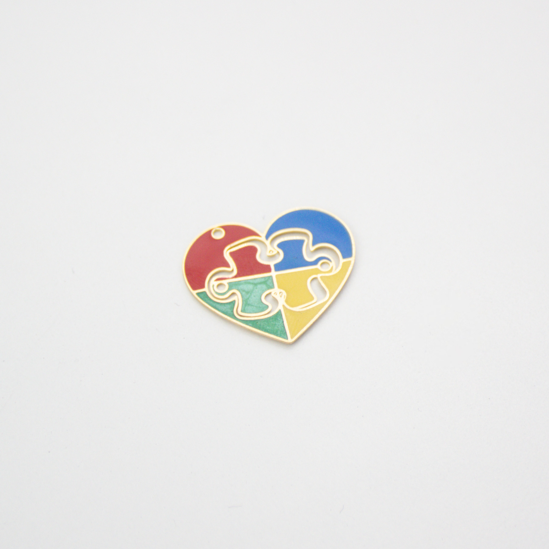 19091 Gold MIx Heart Puzzle Duo
