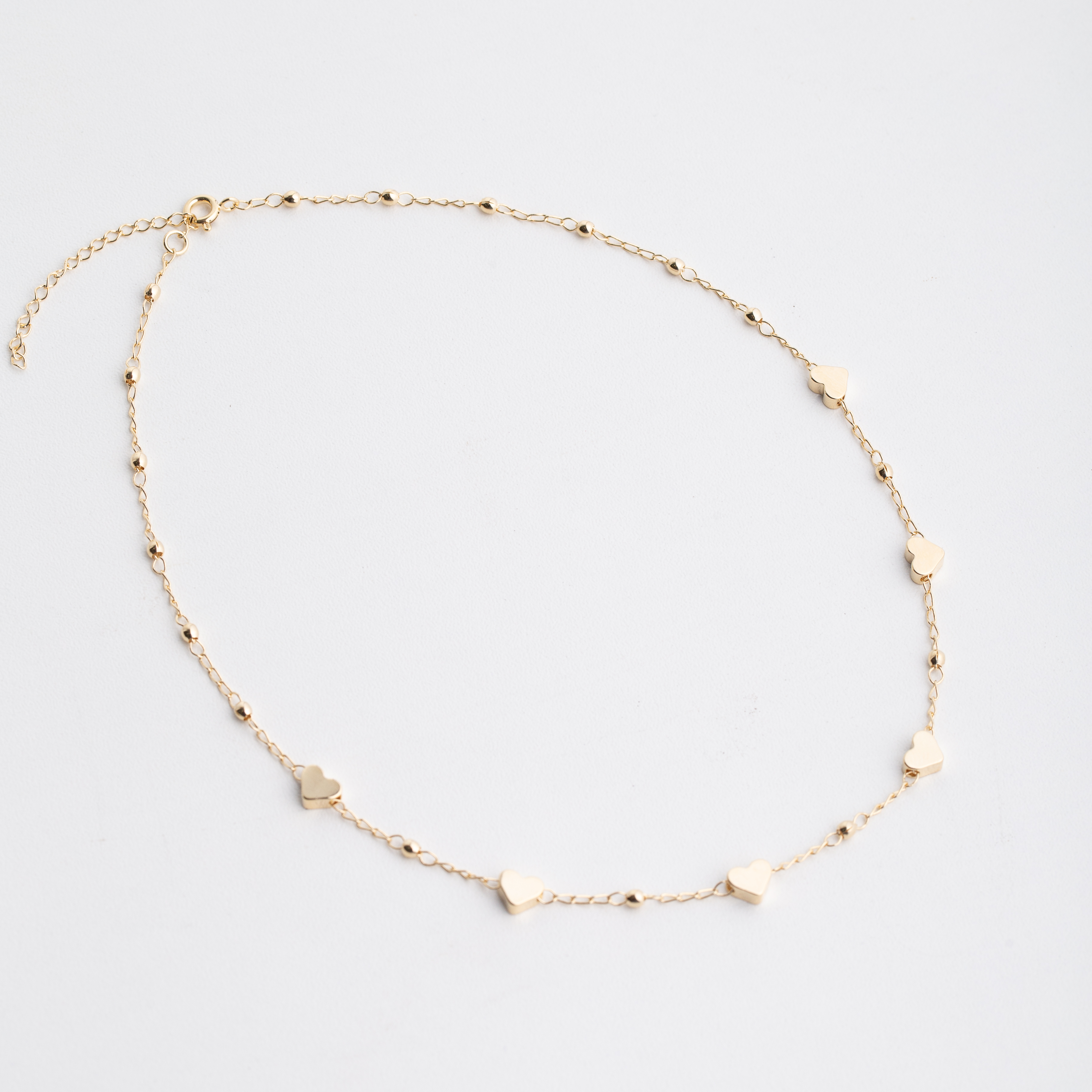 19188 Chain with Golden Hearts 40cm