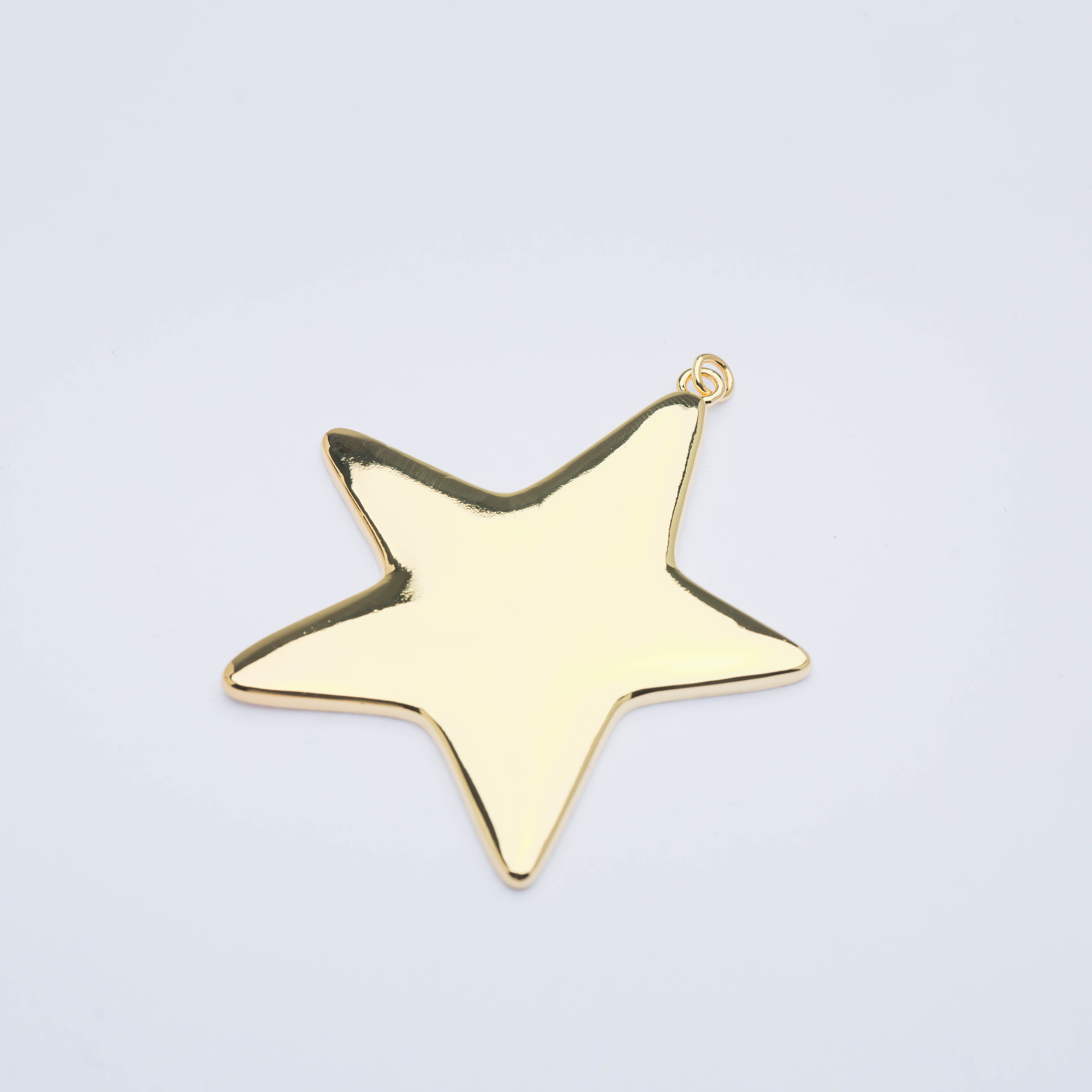 21865 Large Gold Star Pendant 65 mm