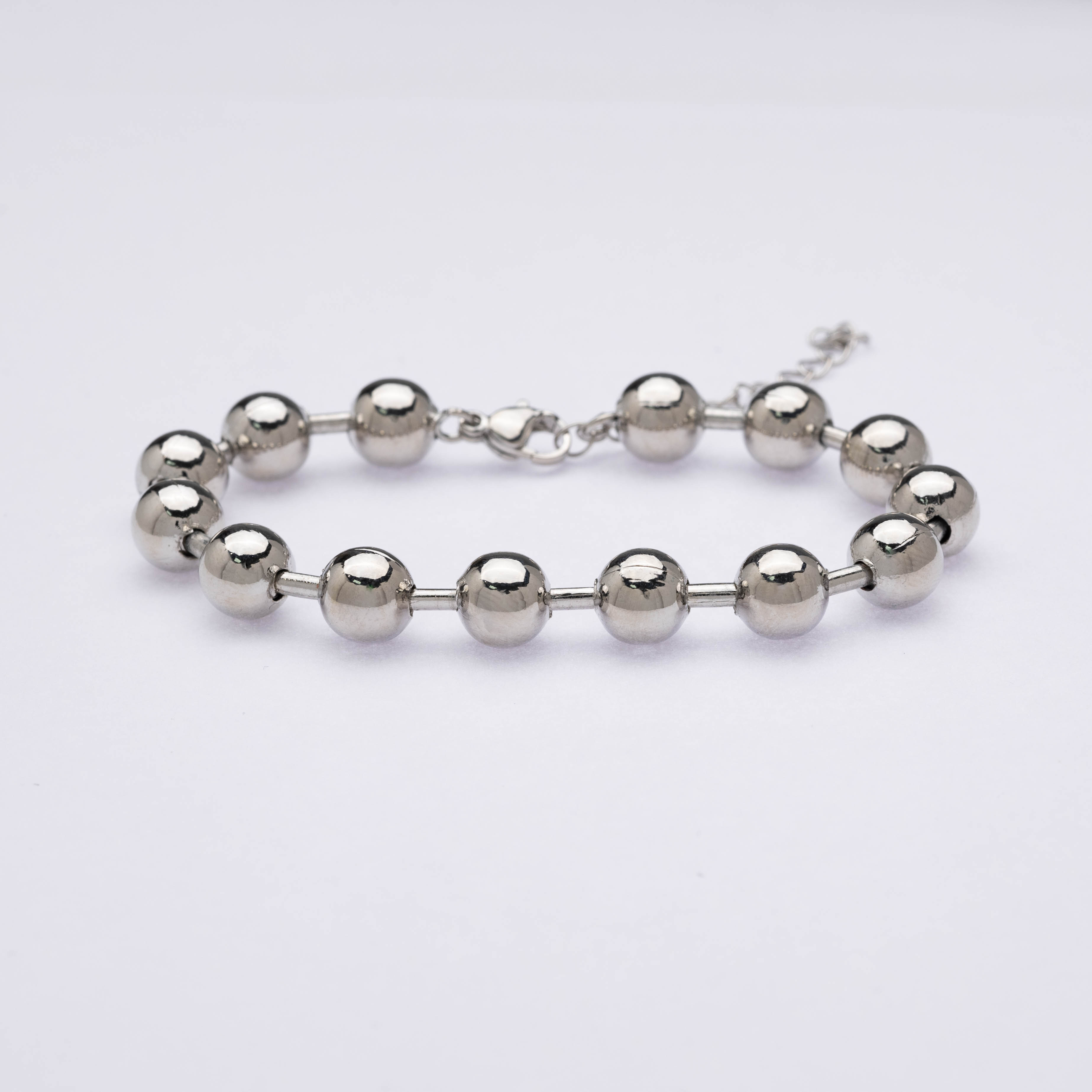 20610 8mm Silver Ball Bracelet