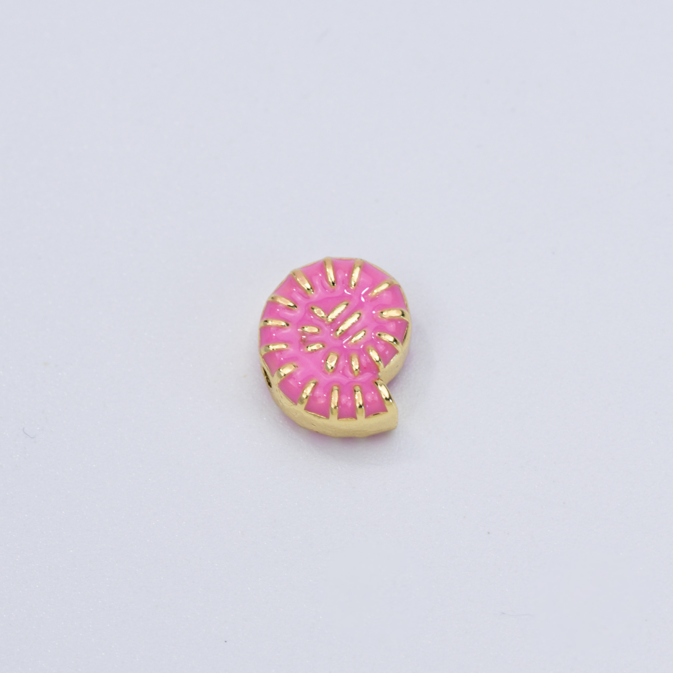 19843 Enamel Pink Seashell Spacer