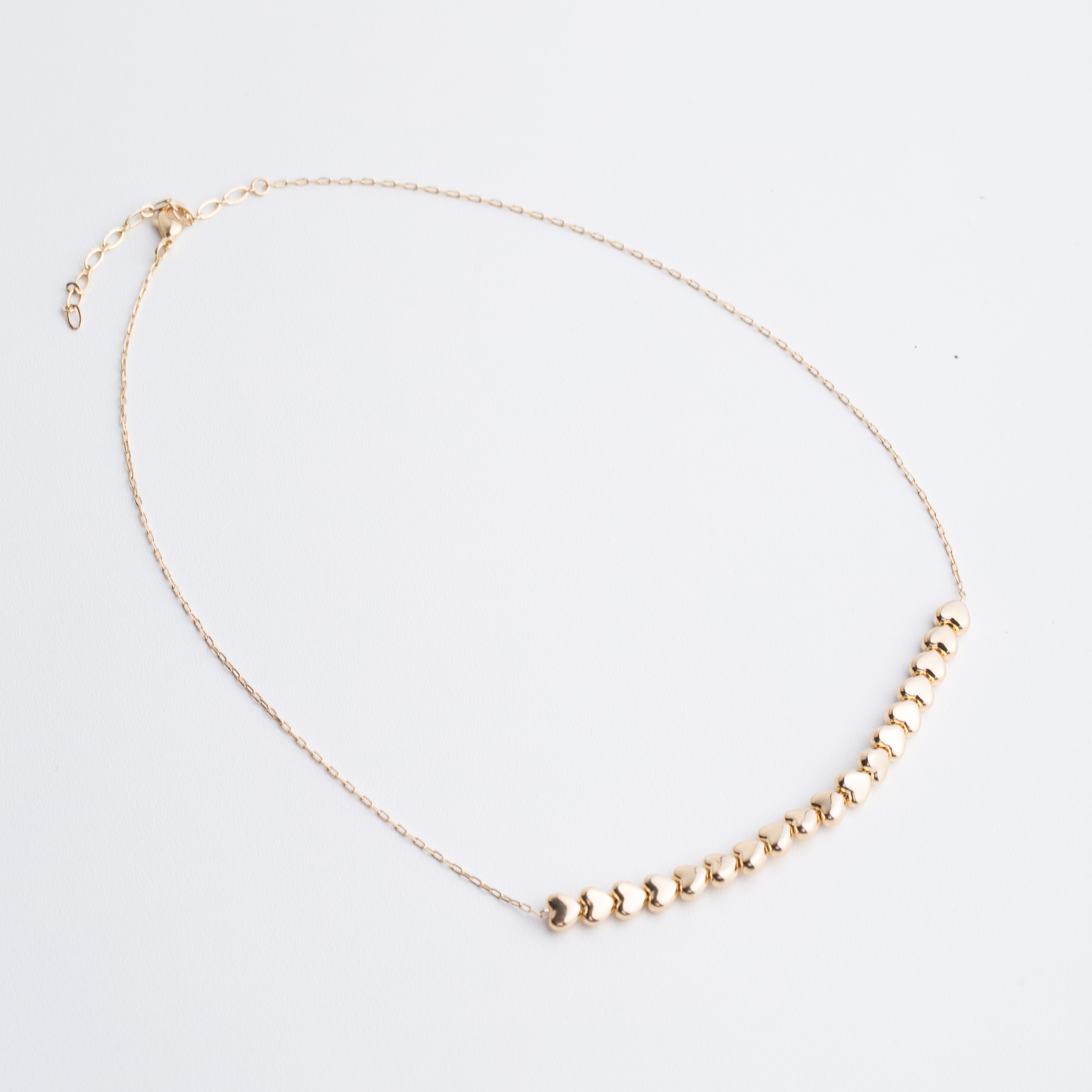 19661 Golden Hearts Necklace 16"