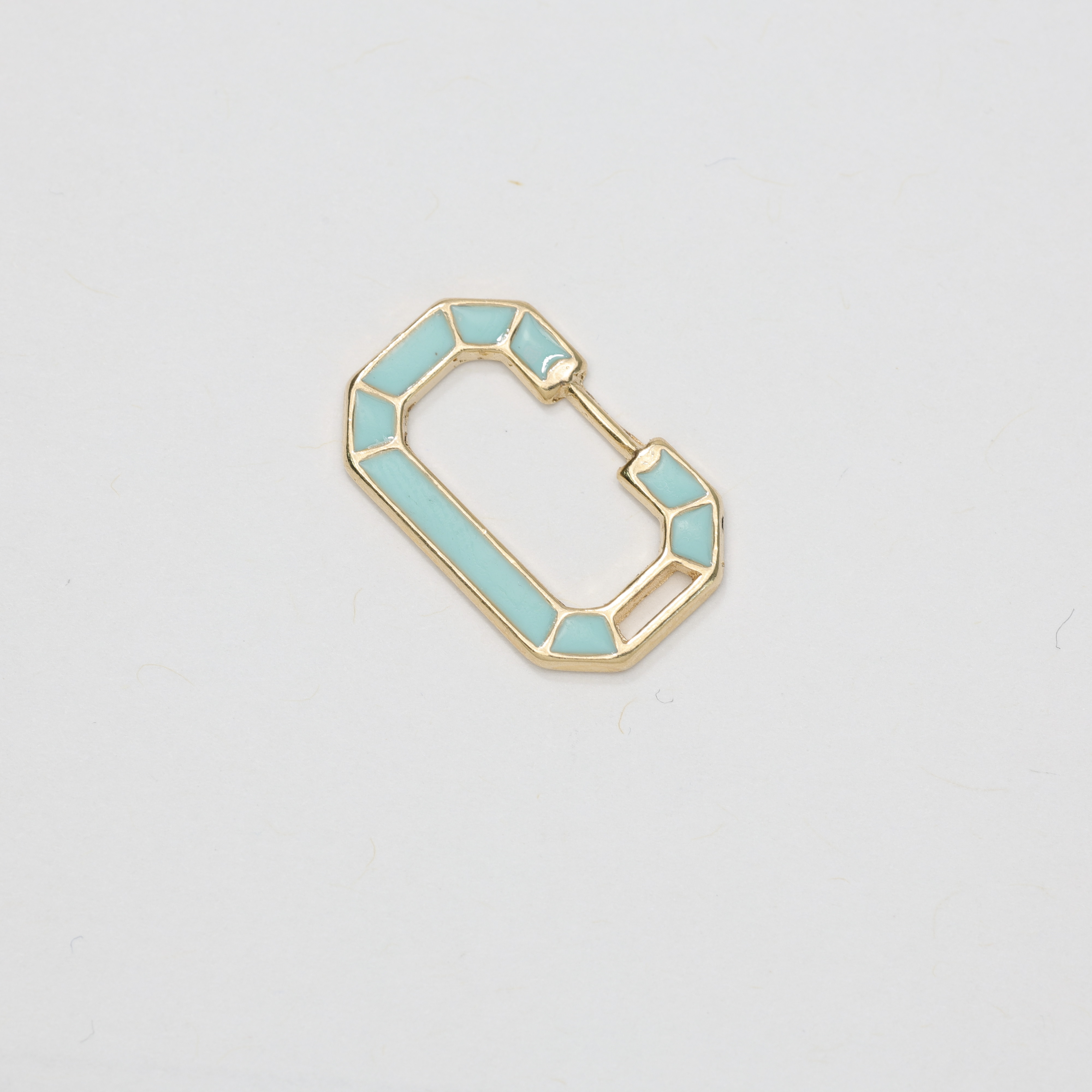 11199 Turquoise C Enamel Pendant