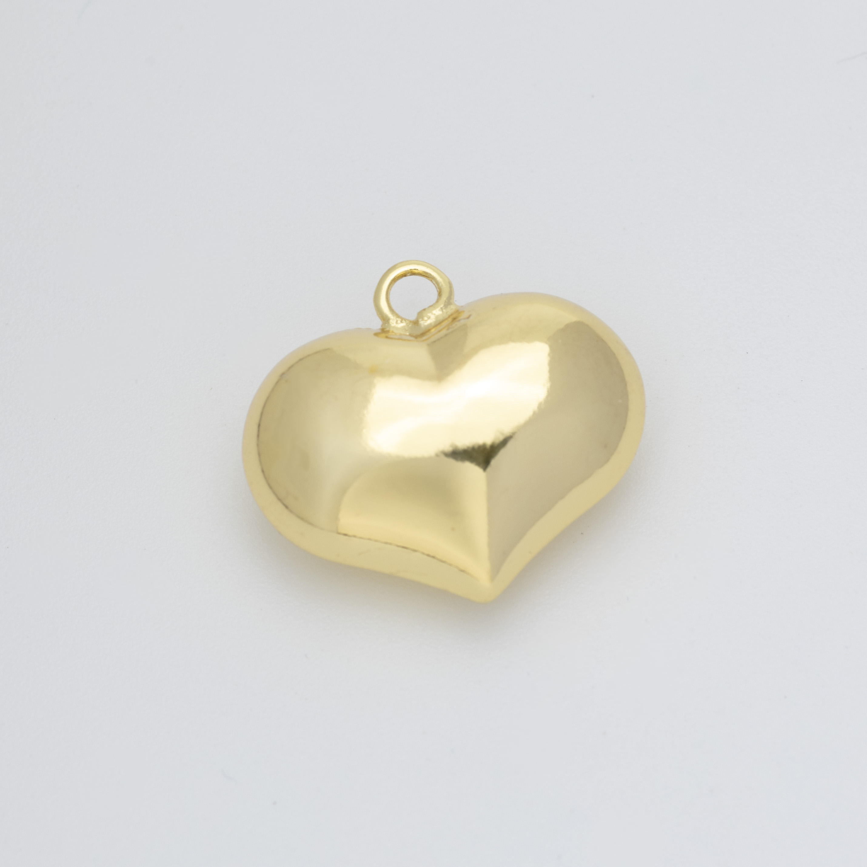 19629 Golden Heart Puffy Pendant