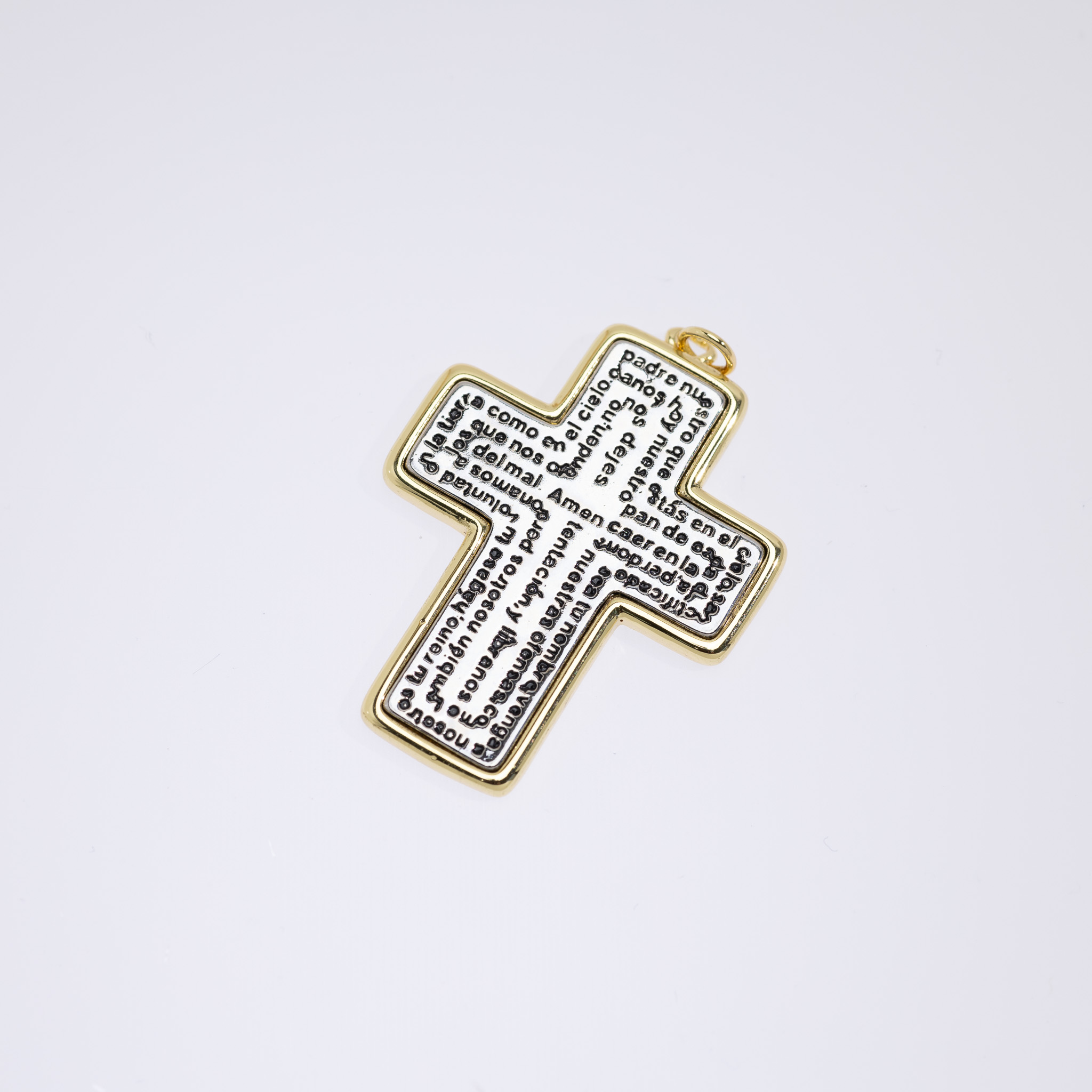20620 Cruz Padre Nuestro en Plata y Oro
