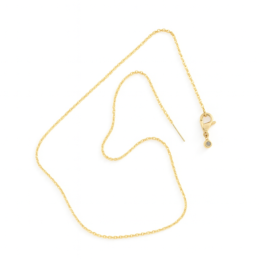 21528 19" Gold Chain with Sliding Bar