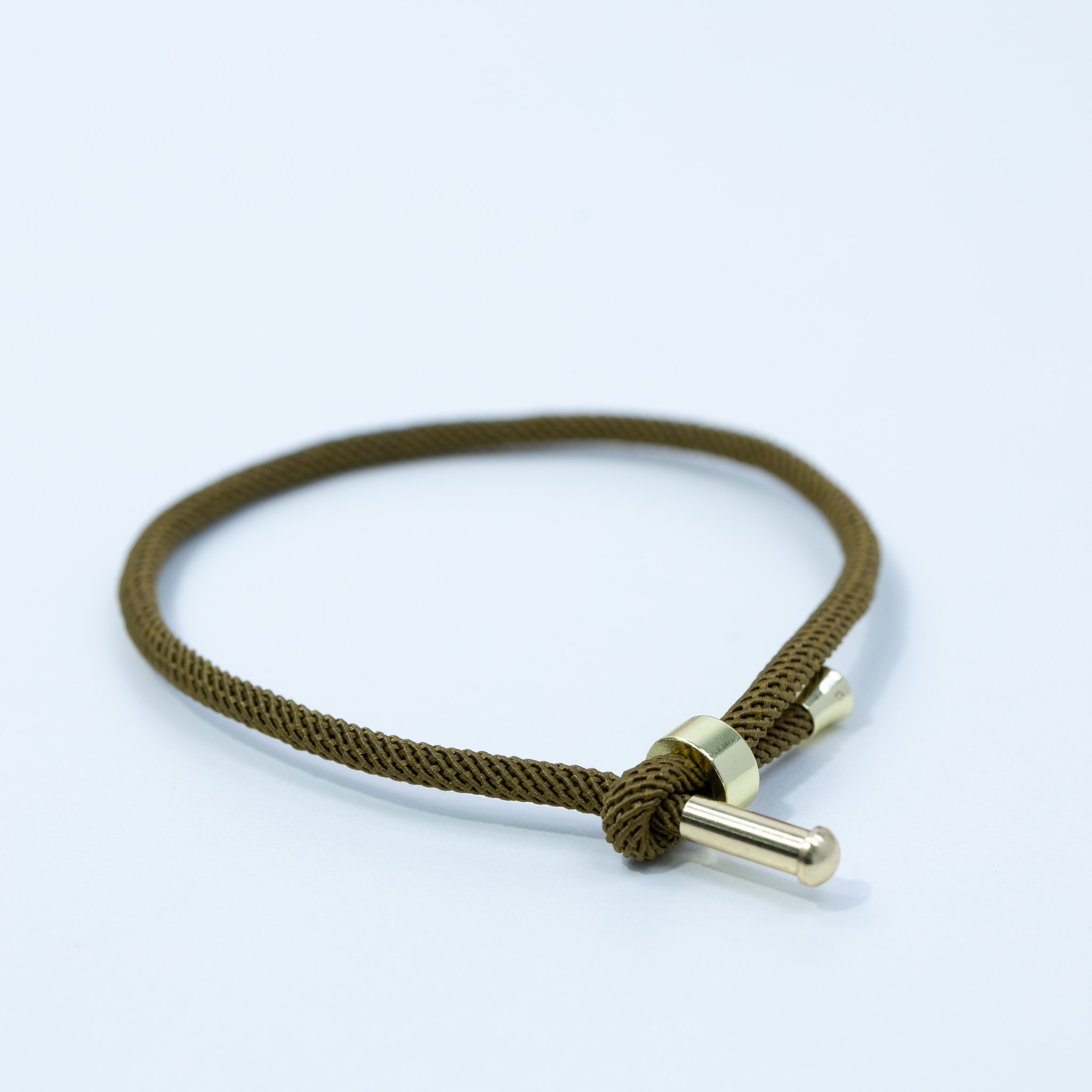 20151 Green Olive Adjustable Bracelet with Ring